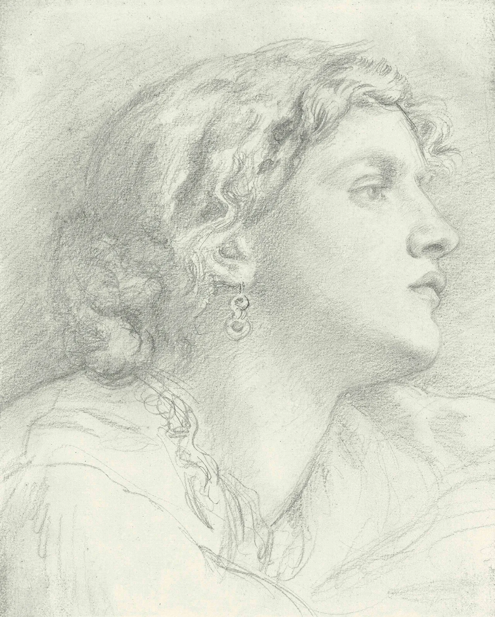 Study Of Fanny Cornforth Wall Art by Dante Gabriel Rossetti - Canvas Print