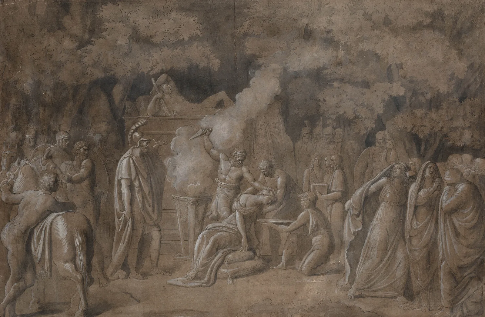 Death Of Iphigenia Wall Art by Benjamin West - Canvas Print