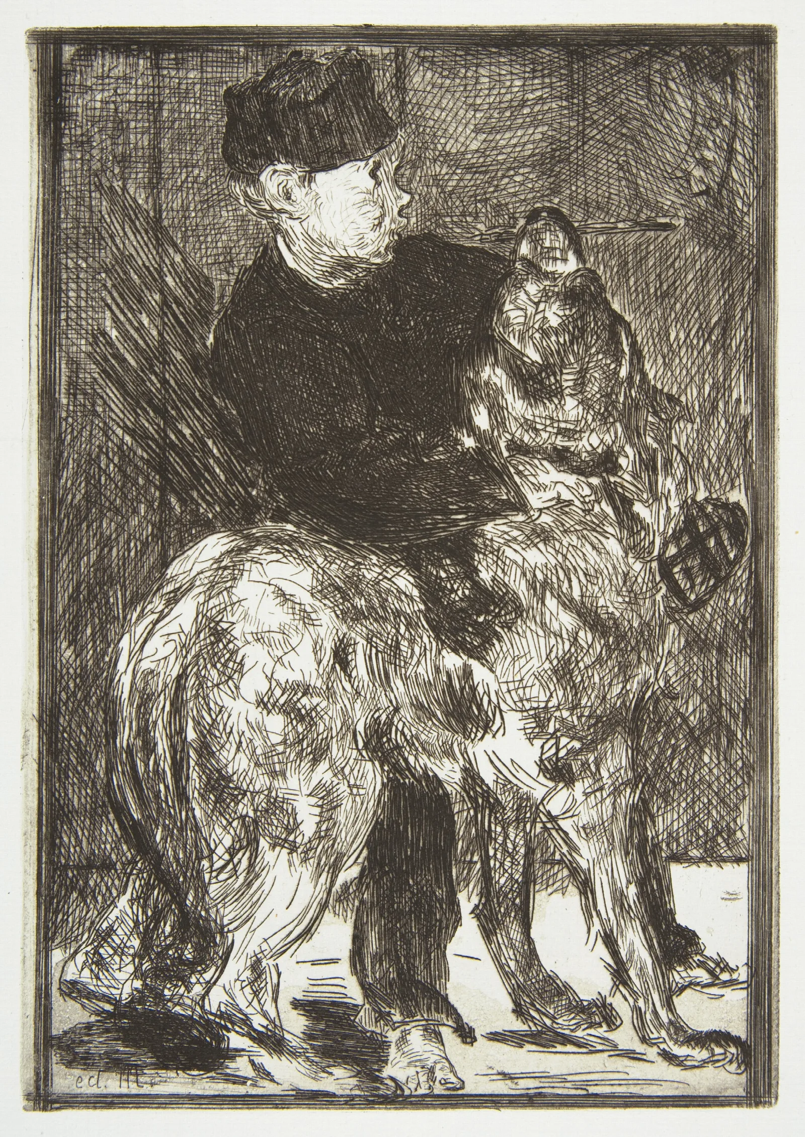 Boy And Dog Wall Art by Édouard Manet - Canvas Print