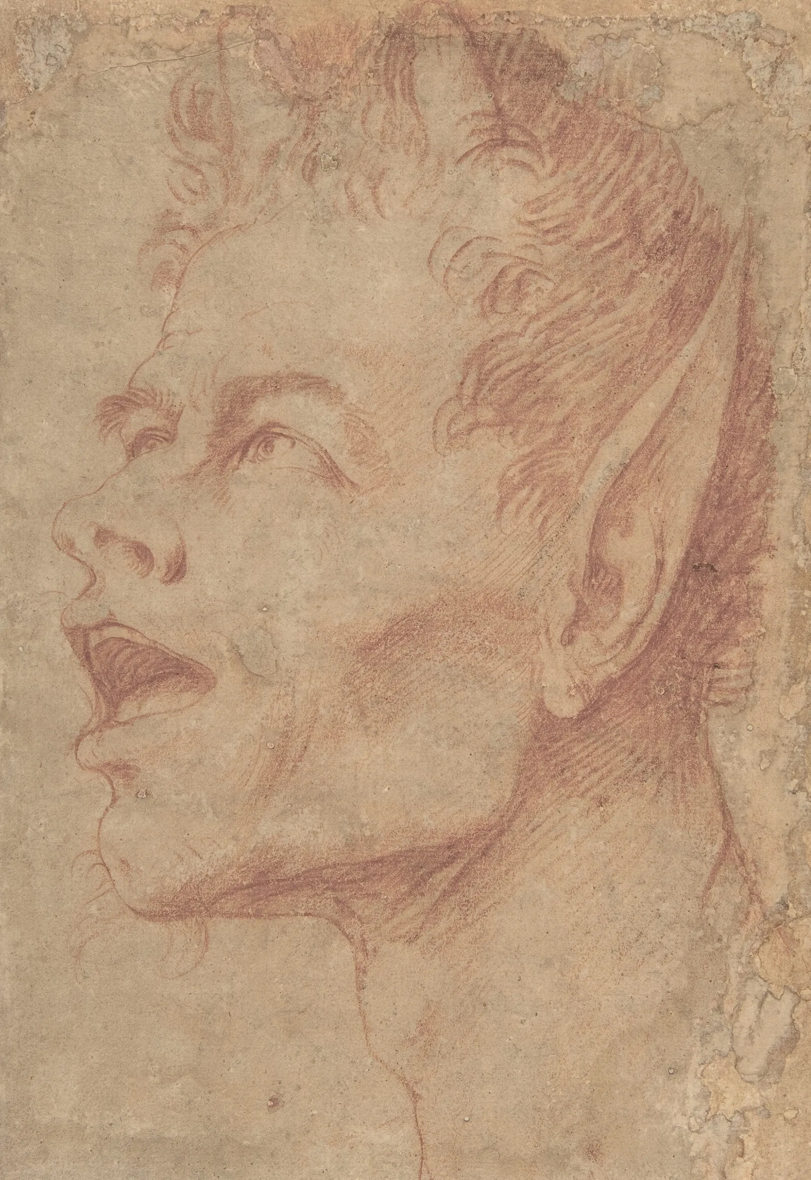 Head Of A Satyr Facing Left Wall Art by Jusepe de Ribera - Canvas Print