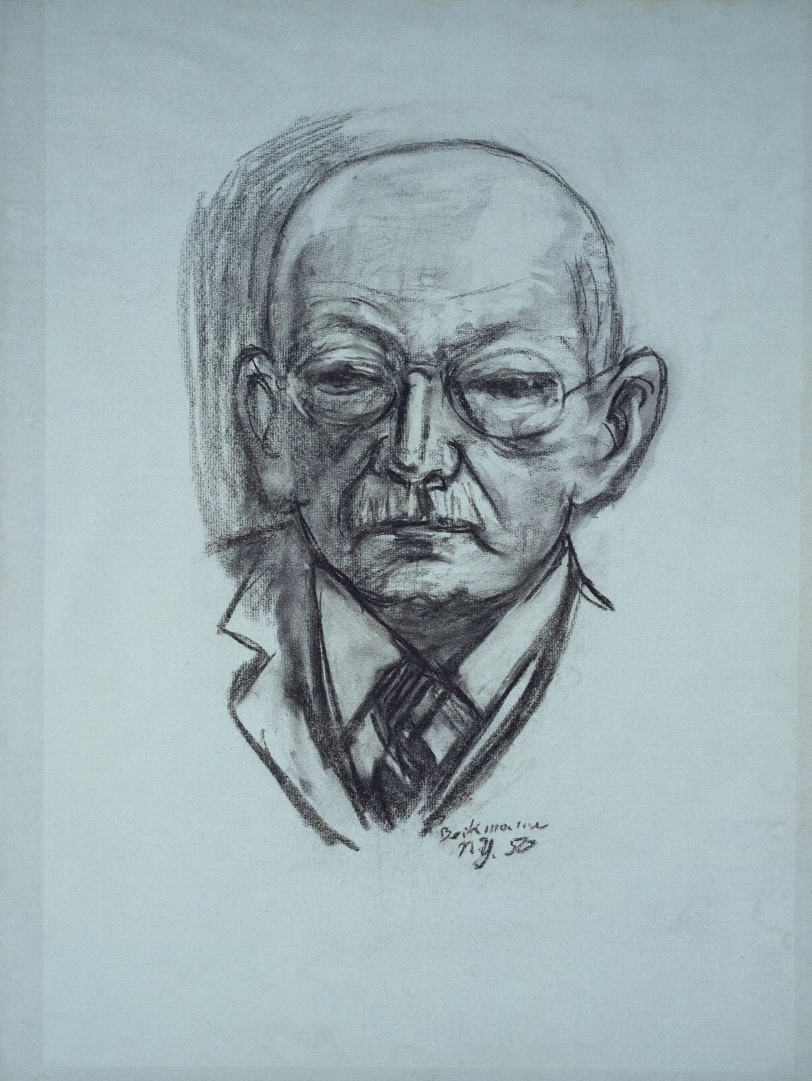 Bildnis Georg Swarzenski Wall Art by Max Beckmann - Canvas Print