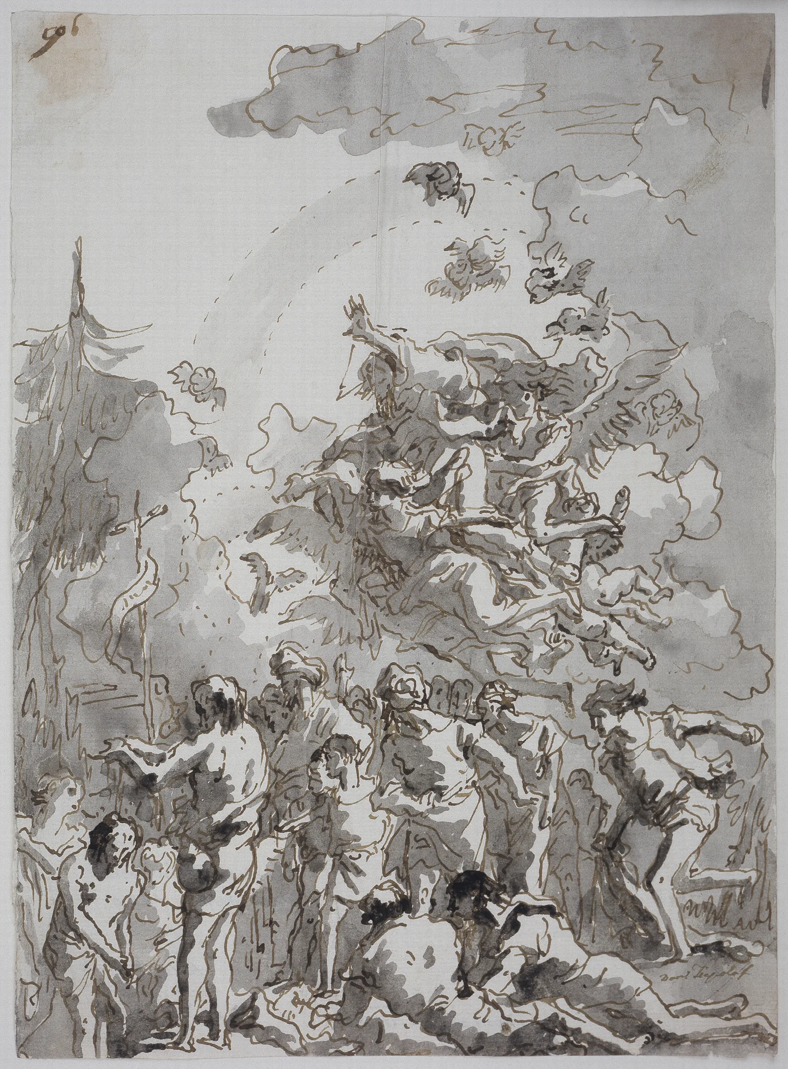 Baptism Of Christ In The Jordan 3 Wall Art by Giovanni Domenico Tiepolo - Canvas Print