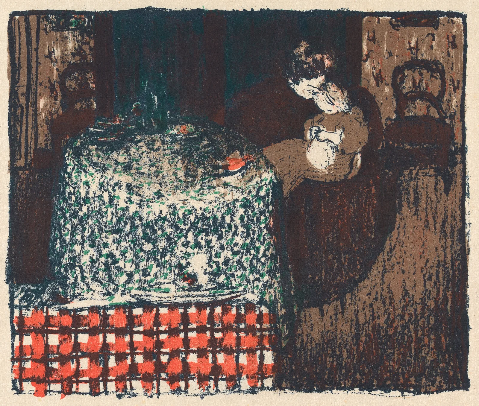 Maternite 1895 1896 Wall Art by Édouard Vuillard - Canvas Print