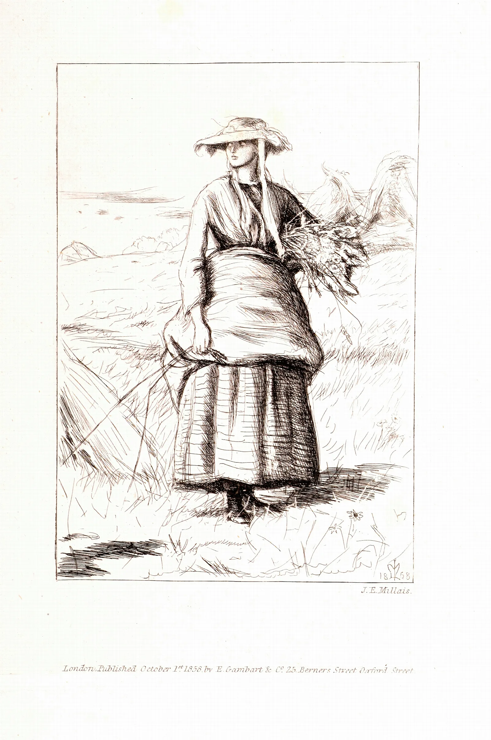 Passages From The Poems Of Thomas Hood Ruth Wall Art by Sir John Everett Millais - Canvas Print