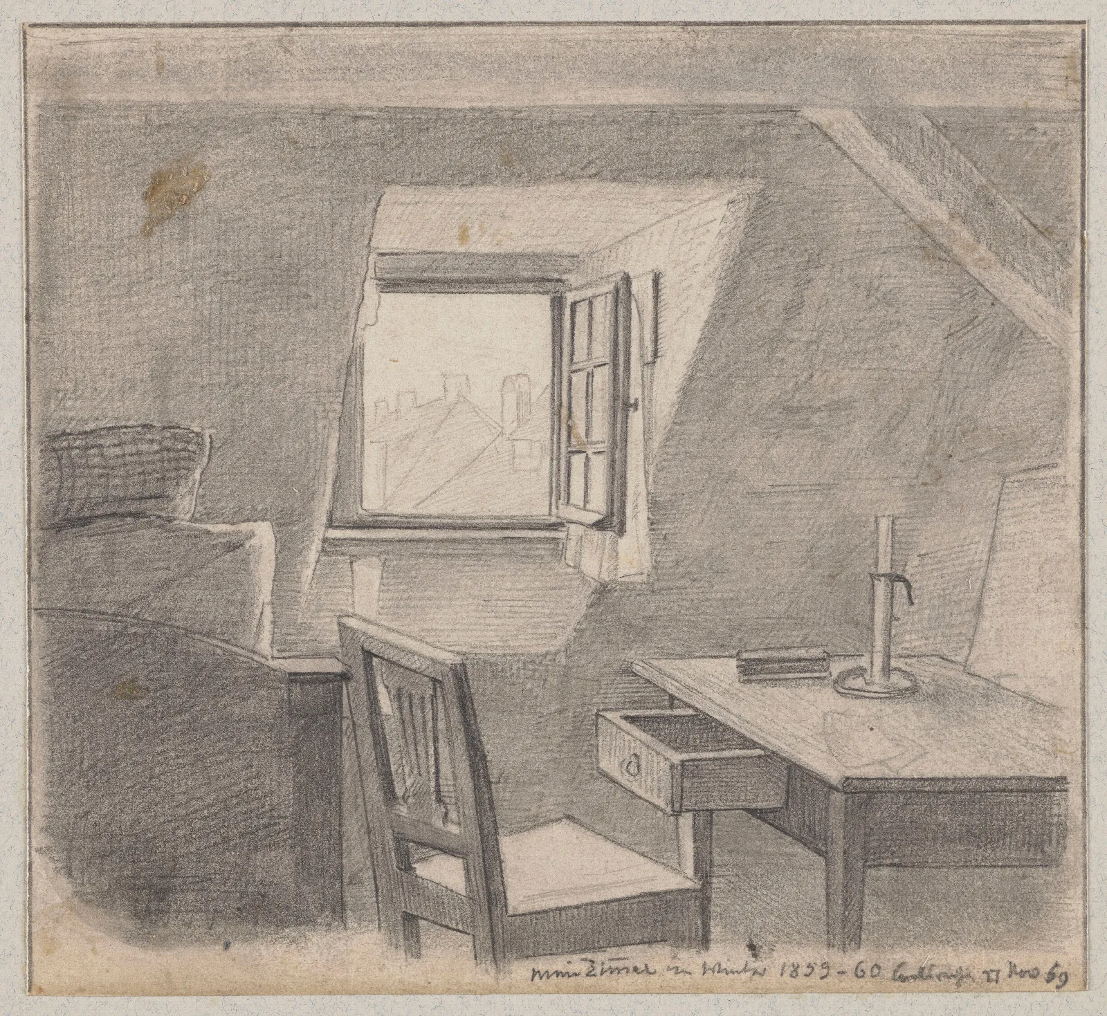 Artists Room In Karlsruhe Wall Art by Hans Thoma - Canvas Print