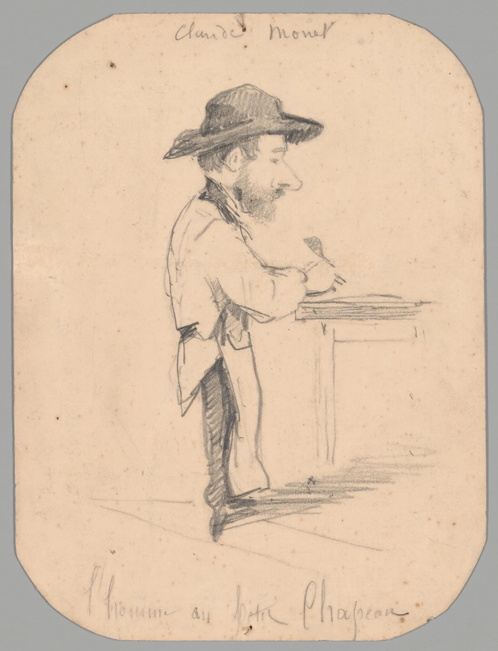 Caricature Of A Man In The Small Hat Wall Art by Claude Monet - Canvas Print