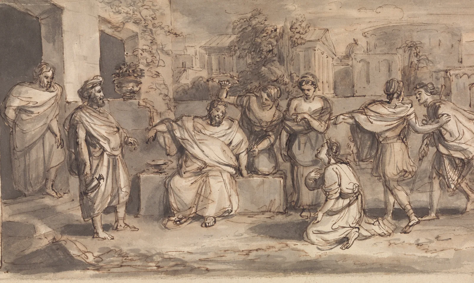 Skech For Timon Of Athens Wall Art by Robert Smirke - Canvas Print