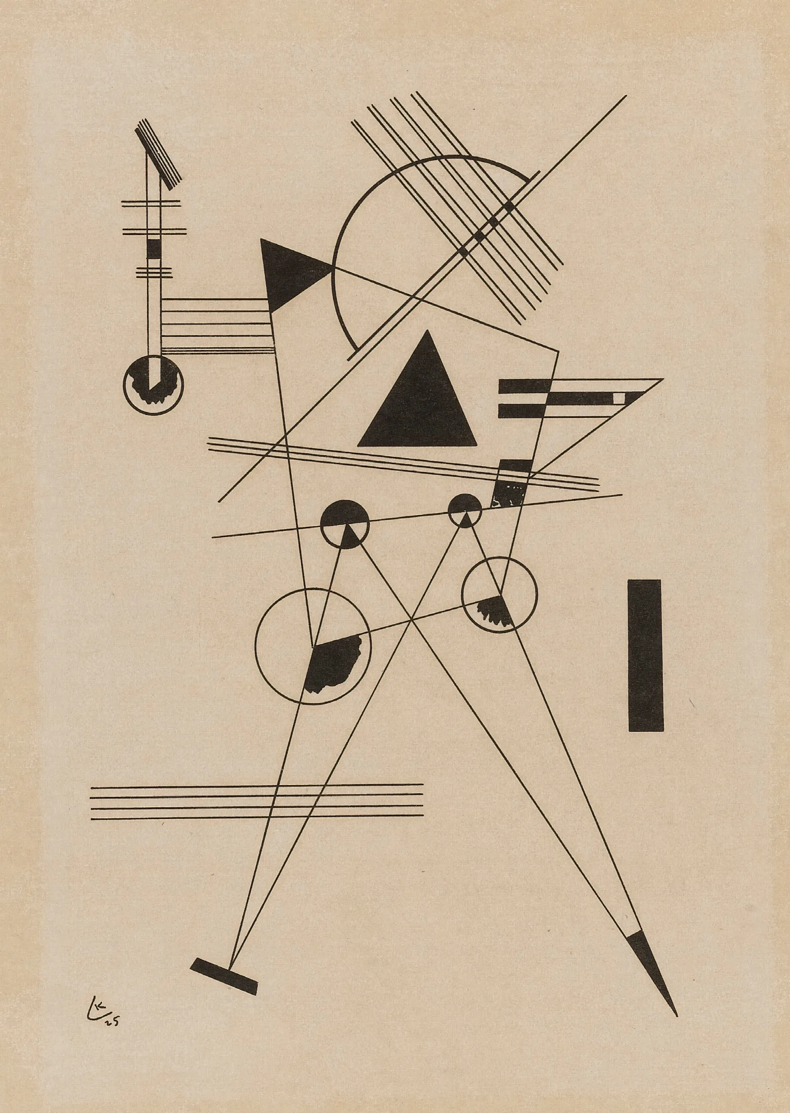 Lithographie No 1 R 185 Wall Art by Wassily Kandinsky - Canvas Print