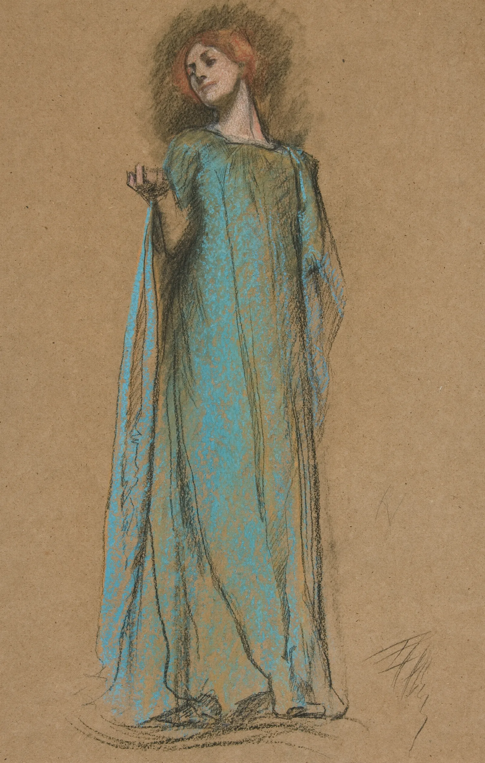 Figure Study For Measure For Measure Wall Art by Edwin Austin Abbey - Canvas Print