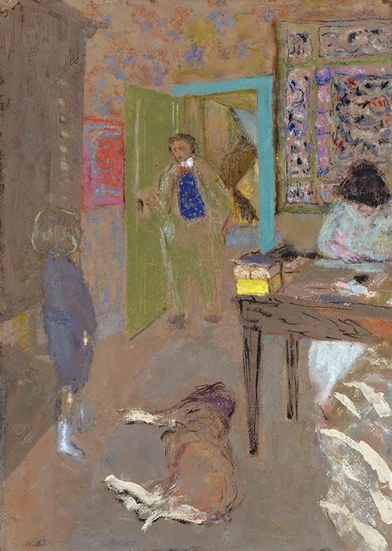 Interior At Saint Jacut Wall Art by Édouard Vuillard - Canvas Print
