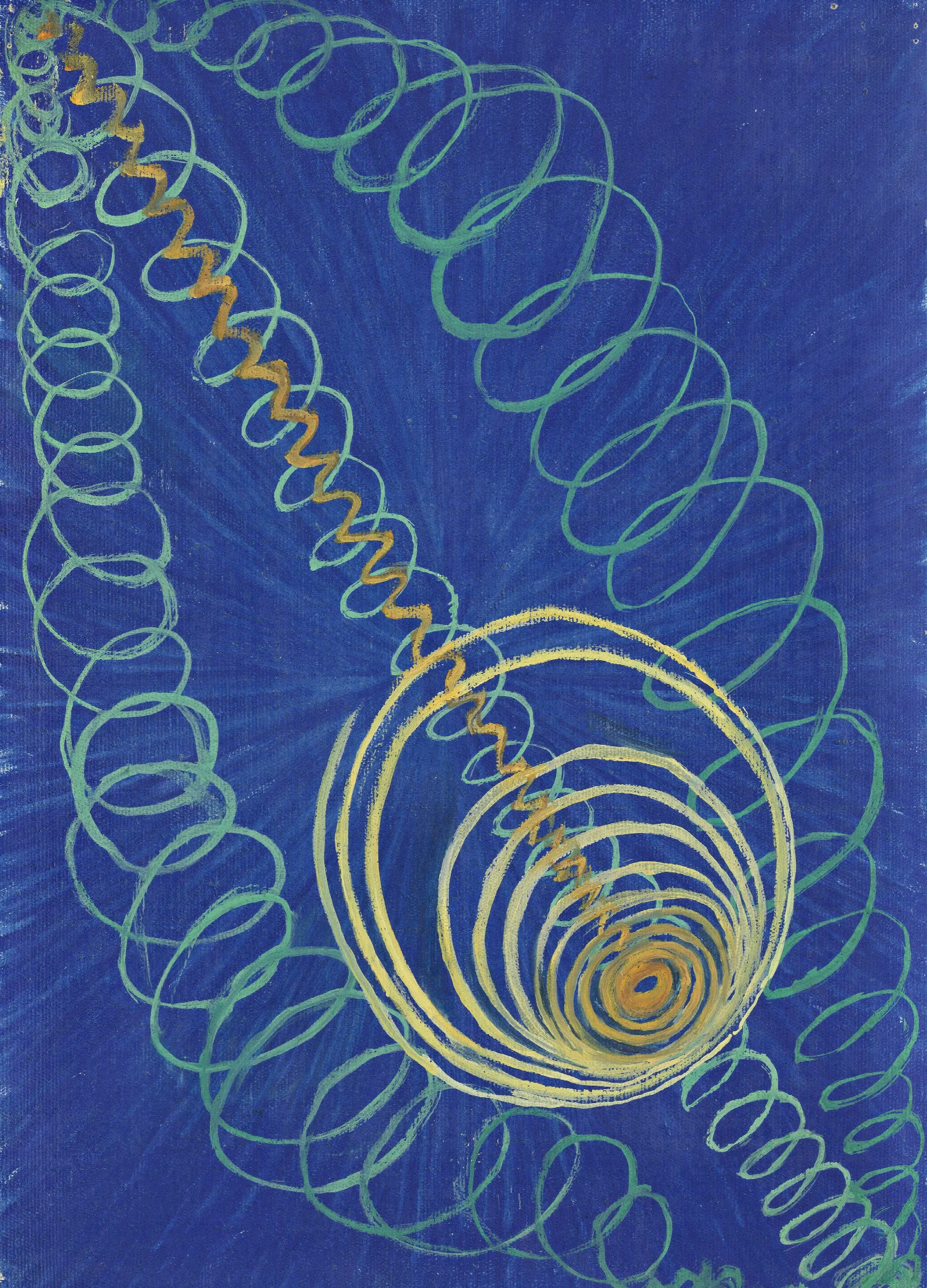 Primordial Chaos No 16 The Wu Rosen Series Grupp 1 Wall Art by Hilma af Klint - Canvas Print