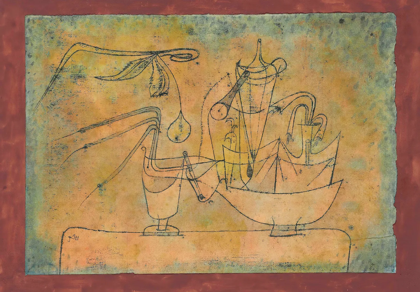 Birnen Destillation Distillation Of Pears Wall Art by Paul Klee - Canvas Print