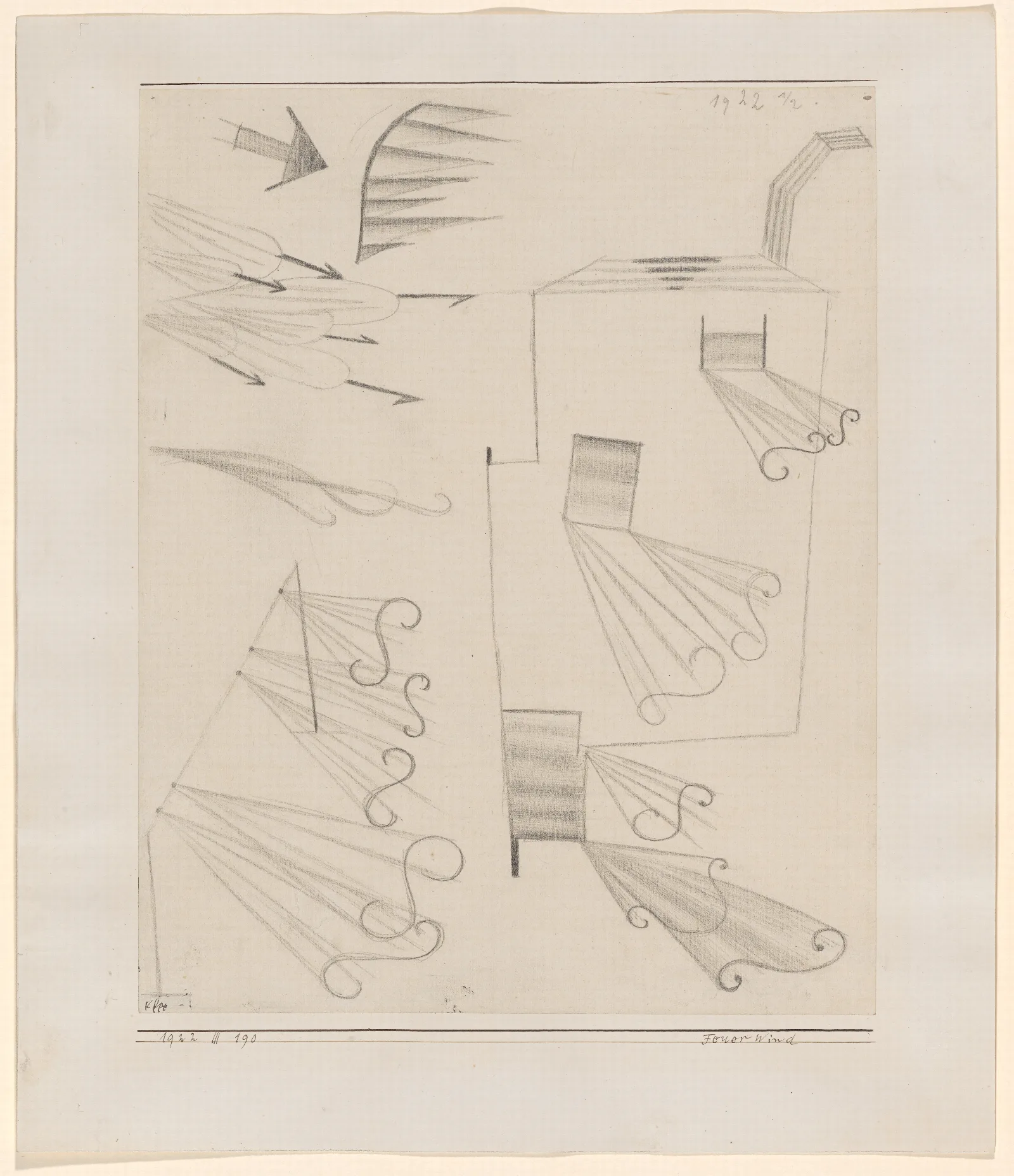 Fire Wind Wall Art by Paul Klee - Canvas Print