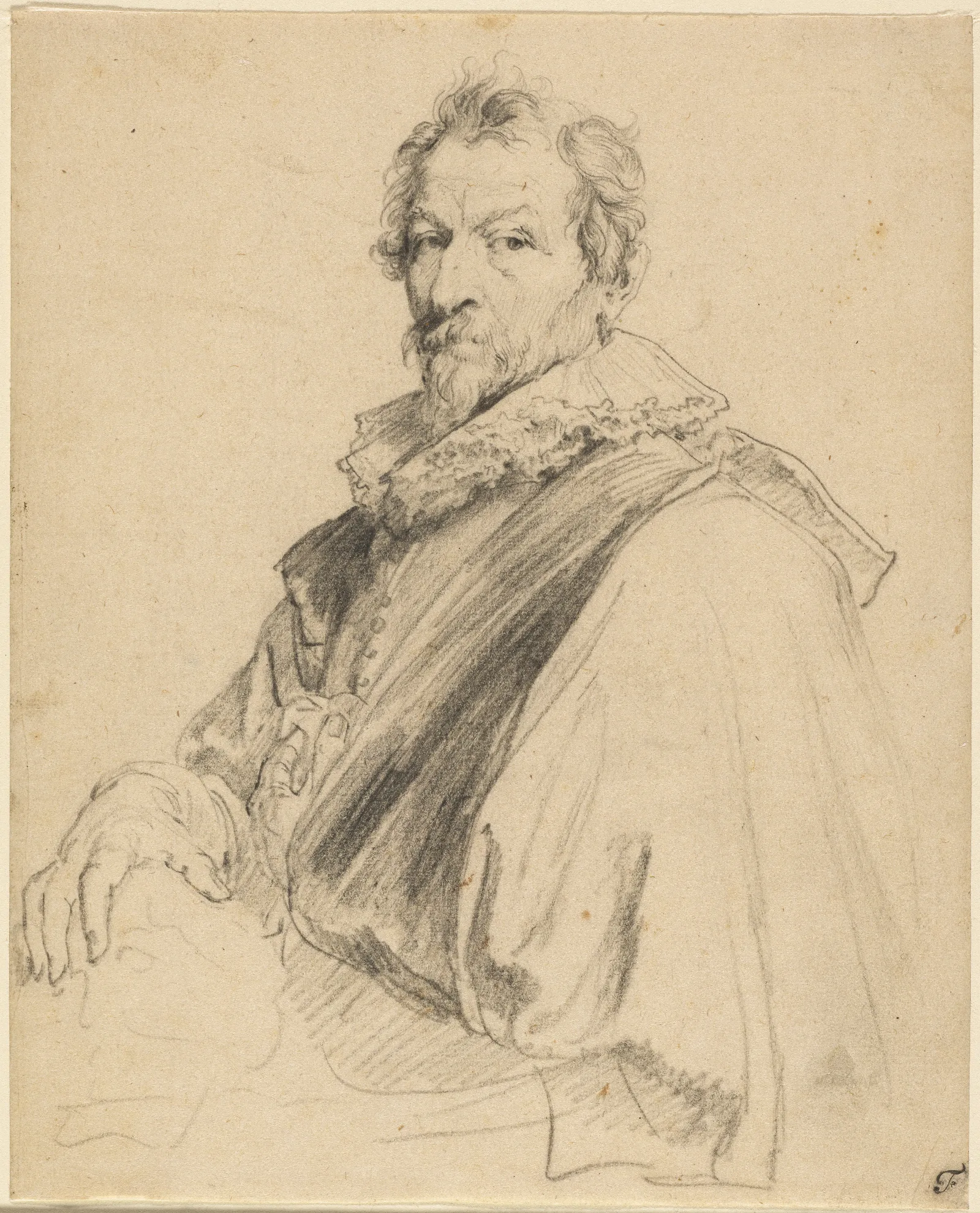 Portrait Of Hendrick Van Balen Wall Art by Anthony van Dyck - Canvas Print