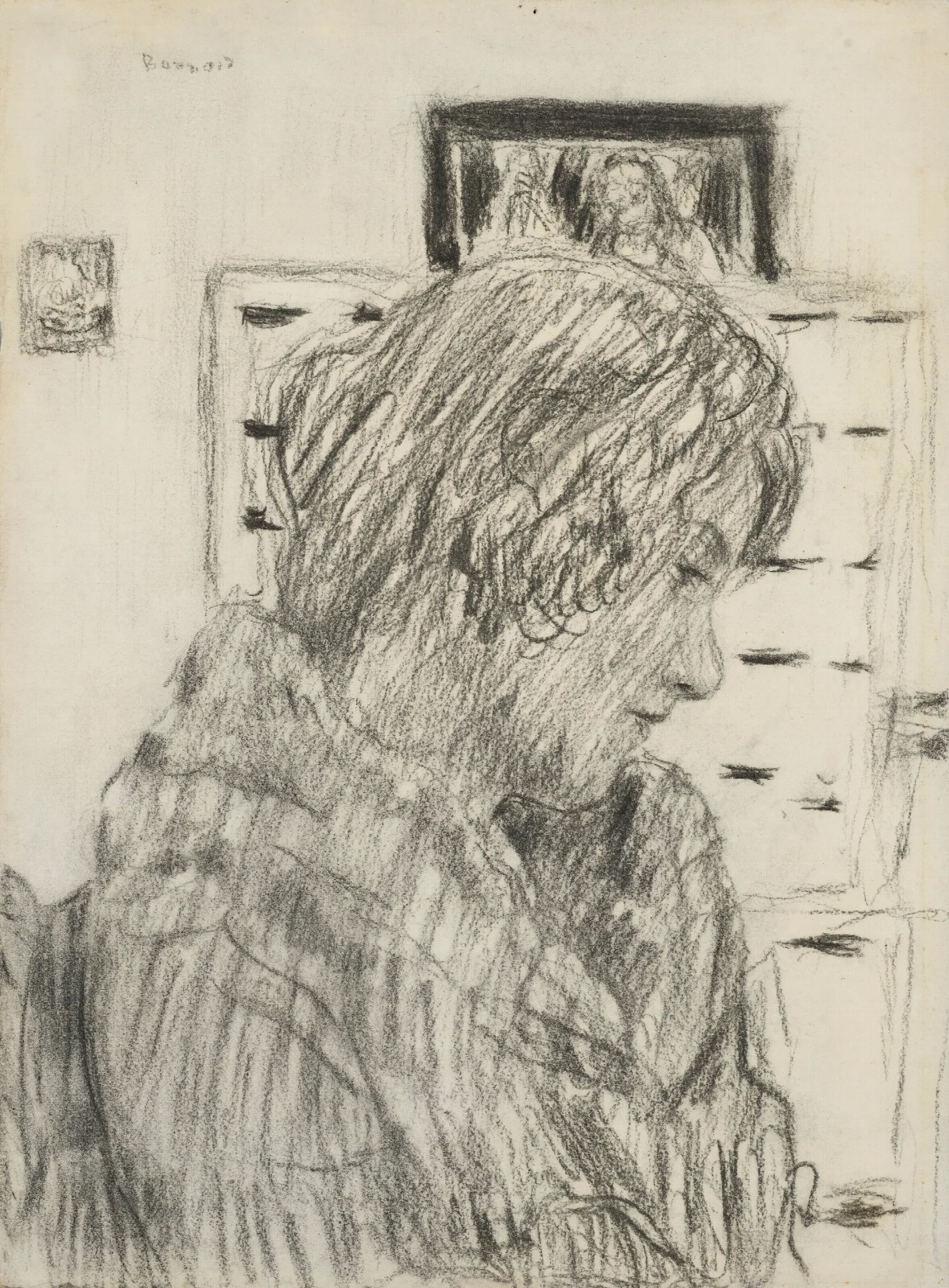 Femme De Profil Renee Monchaty Wall Art by Pierre Bonnard - Canvas Print