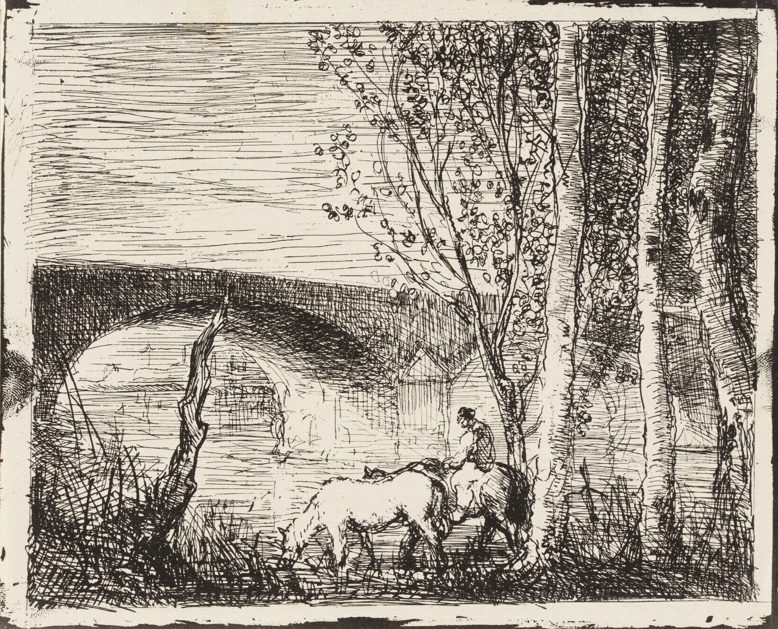 Bridge 3 Wall Art by Charles François Daubigny - Canvas Print