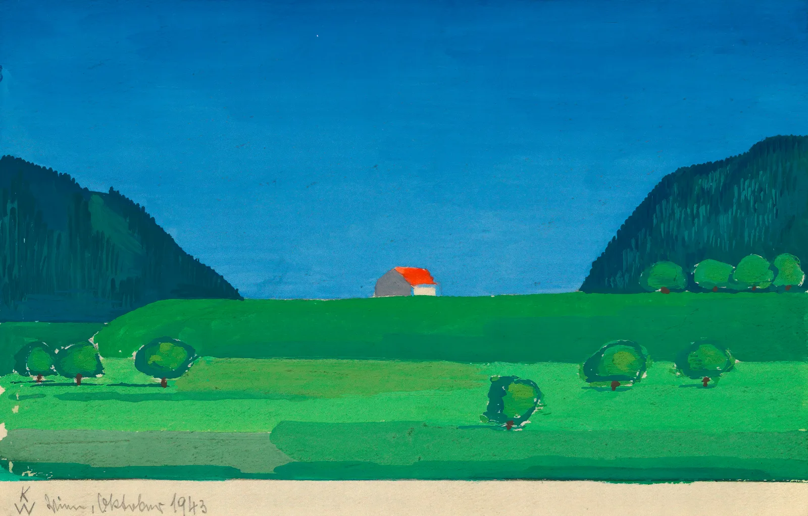 Landschaft 4 Wall Art by Karl Wiener - Canvas Print