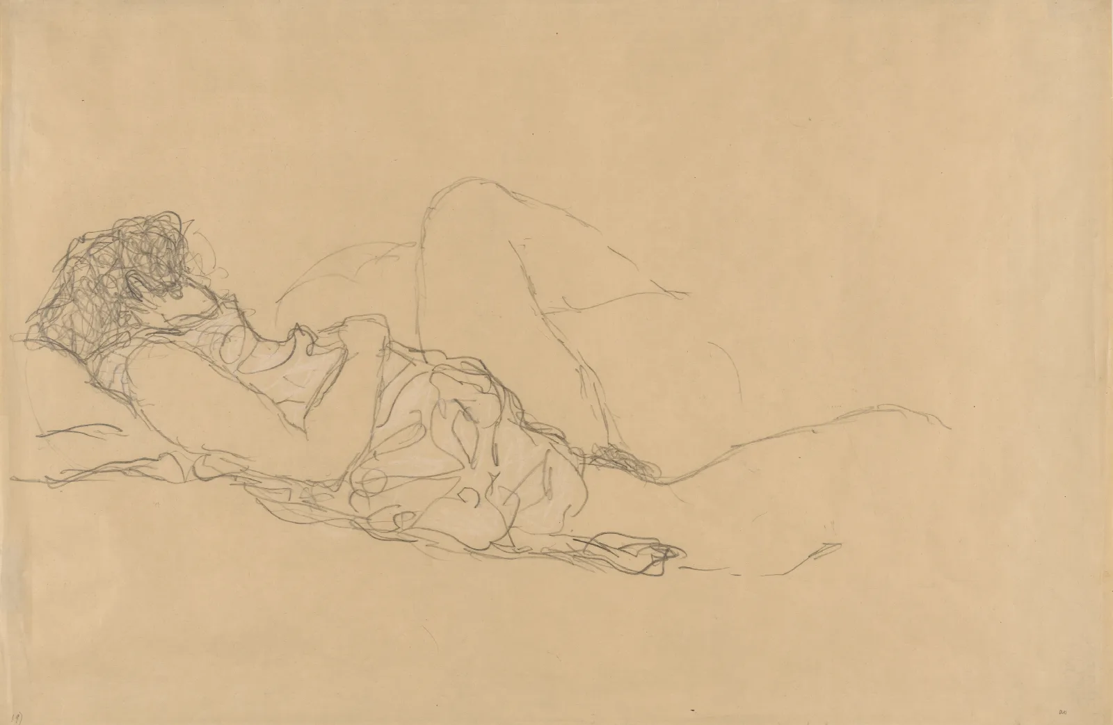 Sleeping Woman 2 Wall Art by Gustav Klimt - Canvas Print
