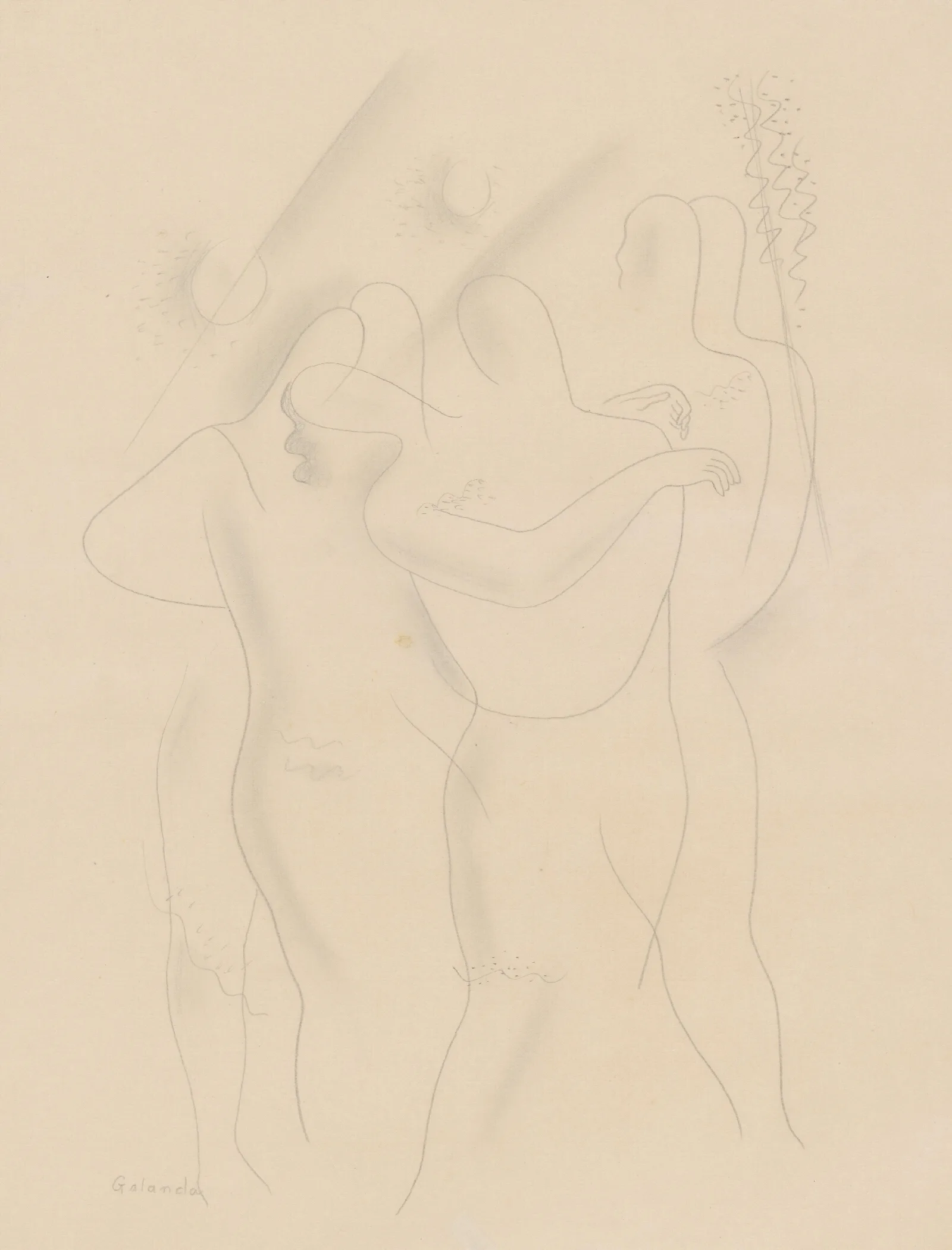 Figural Composition 3 Wall Art by Mikuláš Galanda - Canvas Print