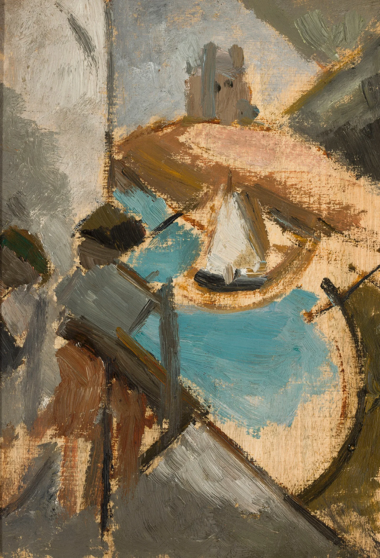 Landscape With A Sailing Boat Wall Art by Tadeusz Makowski - Canvas Print