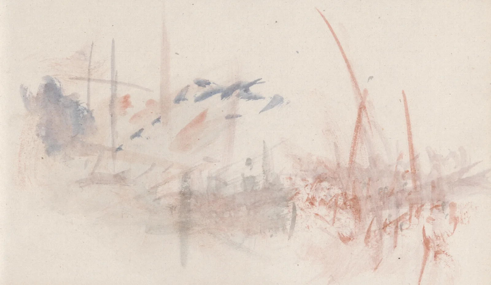 The Channel Sketchbook 43 Wall Art by Joseph Mallord William Turner - Canvas Print