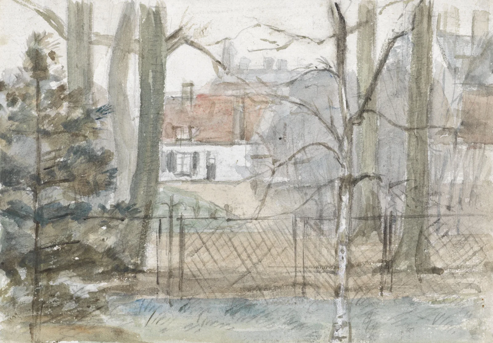 Buitenhuis En Tuin Wall Art by Jozef Israëls - Canvas Print