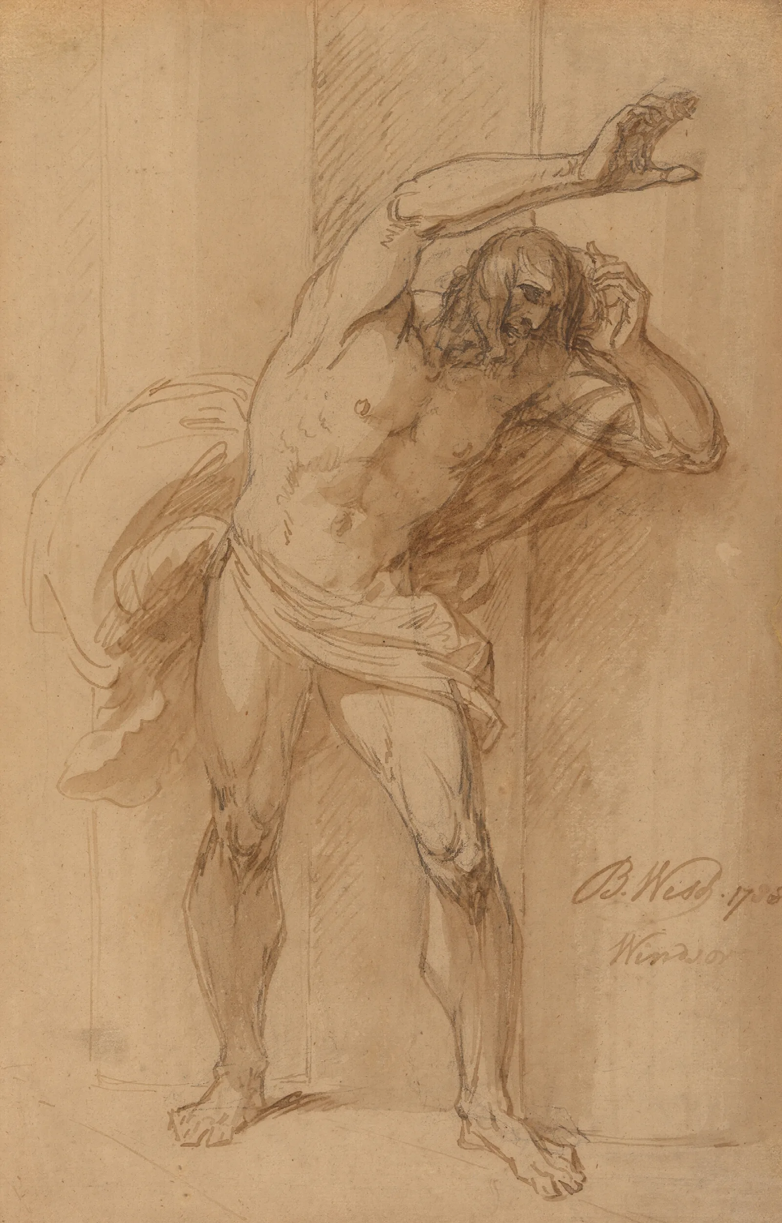 Study For The Crucifixion Wall Art by Benjamin West - Canvas Print