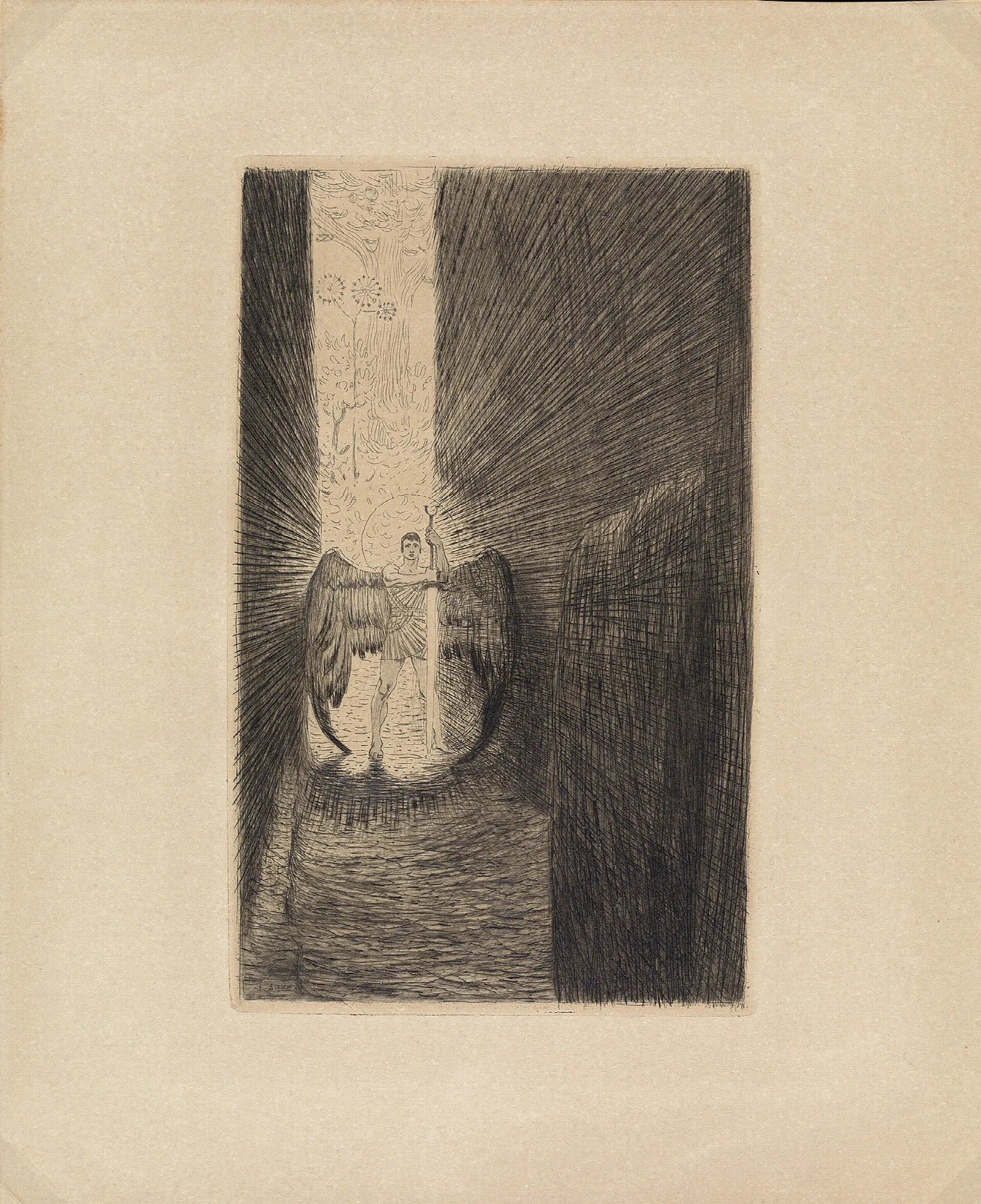 Wachter Des Paradieses Wall Art by Franz von Stuck - Canvas Print