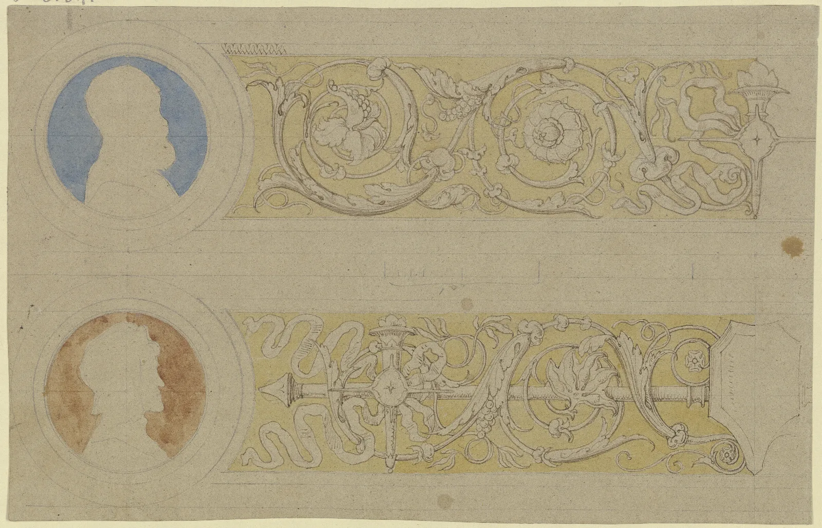 Ornament Zur Einfassung Der Veitschen Freskobilder Im Stadelschen Institut Wall Art by Eduard von Steinle - Canvas Print