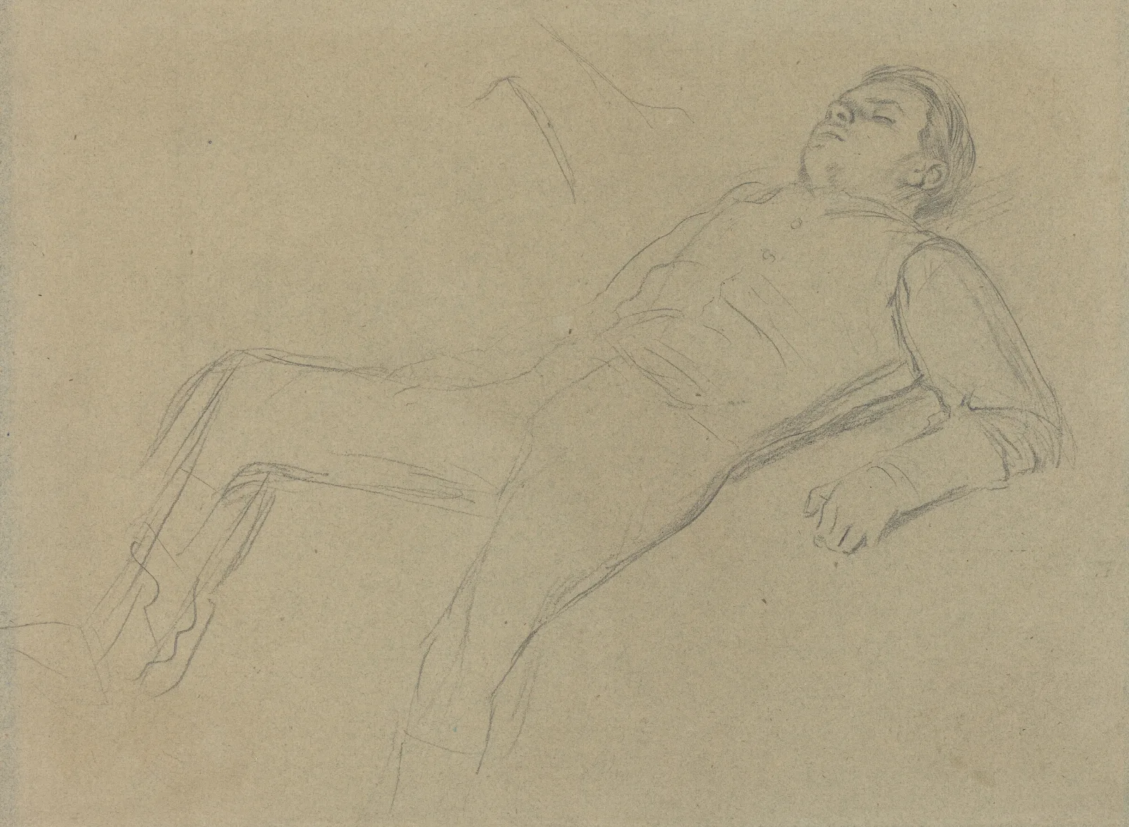 Fallen Jockey Study For Scene From The Steeplechase The Fallen Jockey Ii Wall Art by Edgar Degas - Canvas Print