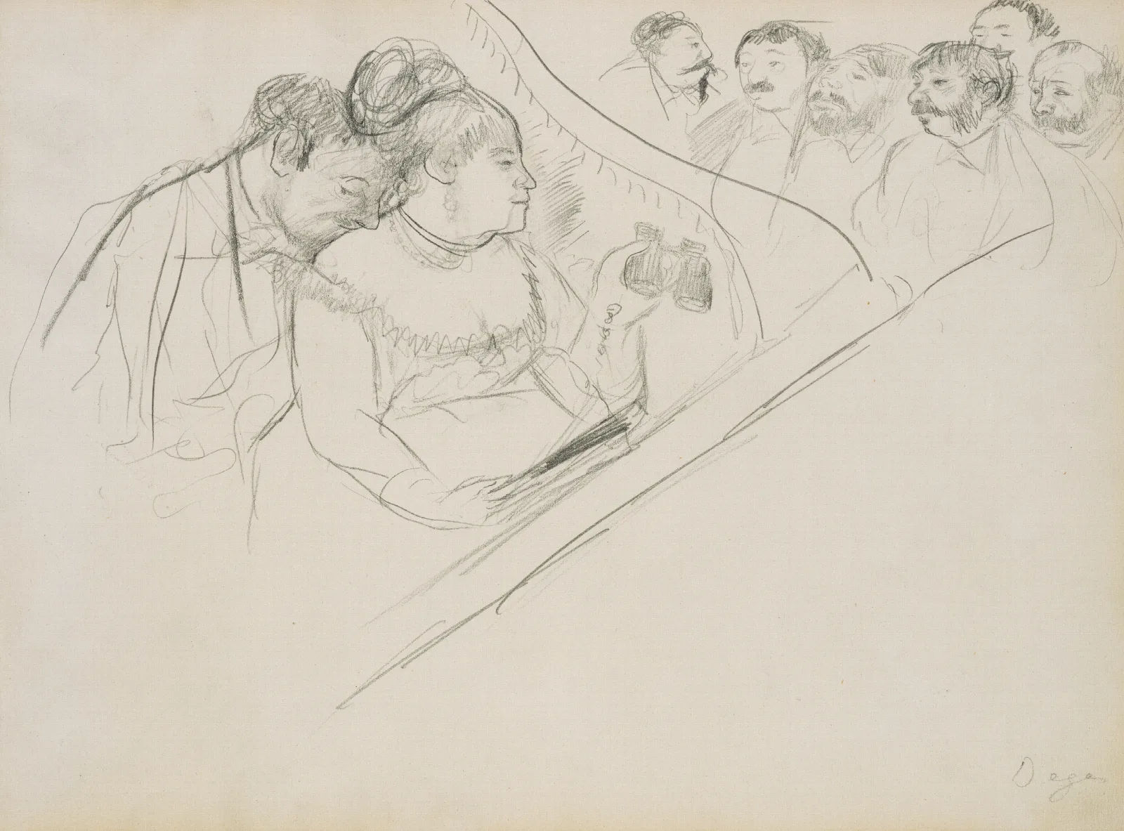 Opera Boxes Wall Art by Edgar Degas - Canvas Print