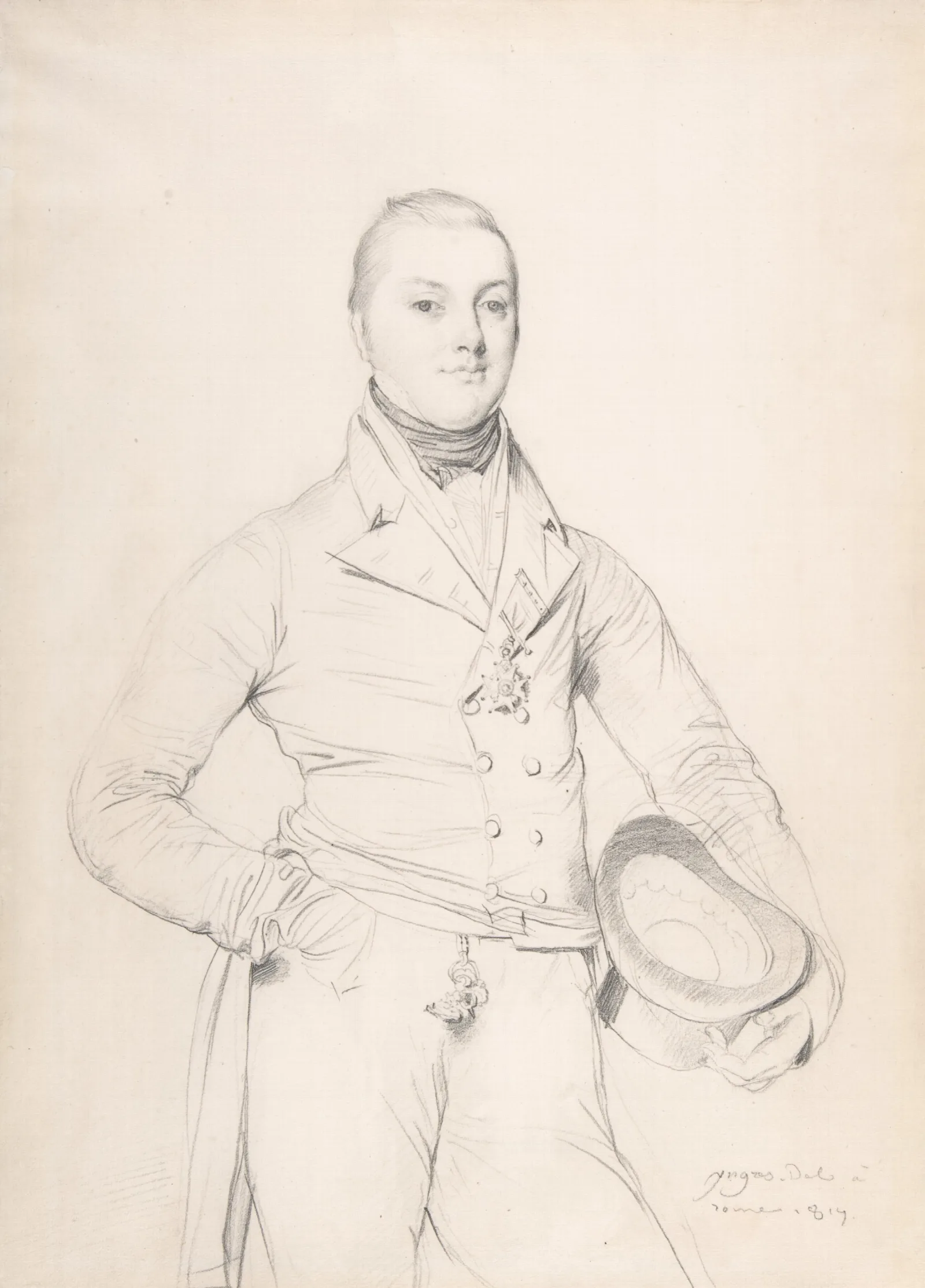 Admiral Sir Fleetwood Broughton Reynolds Pellew Wall Art by Jean Auguste Dominique Ingres - Canvas Print
