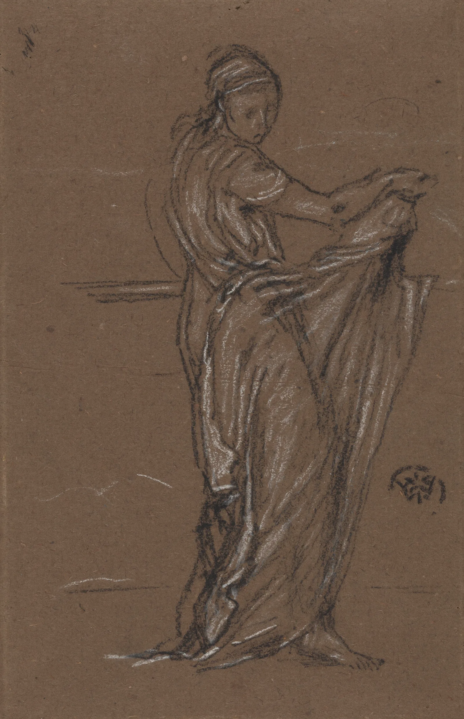 Draped Female Figure Wall Art by James Abbott McNeill Whistler - Canvas Print