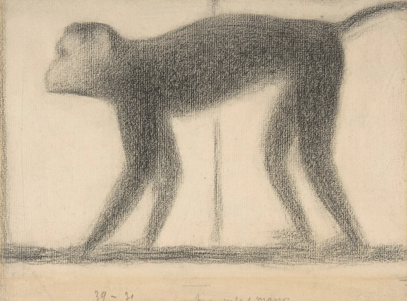 Monkey Wall Art by Georges Seurat - Canvas Print