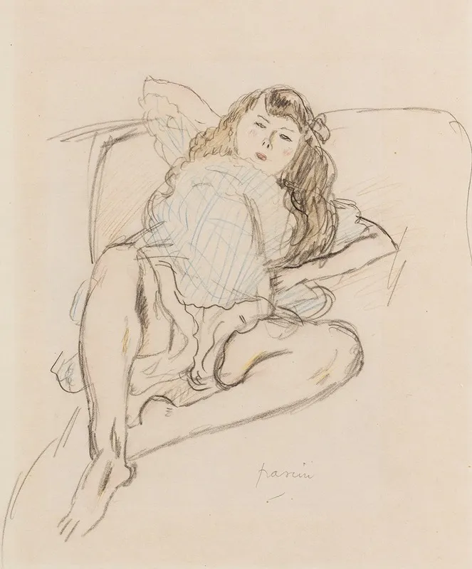 Liegende Wall Art by Jules Pascin - Canvas Print