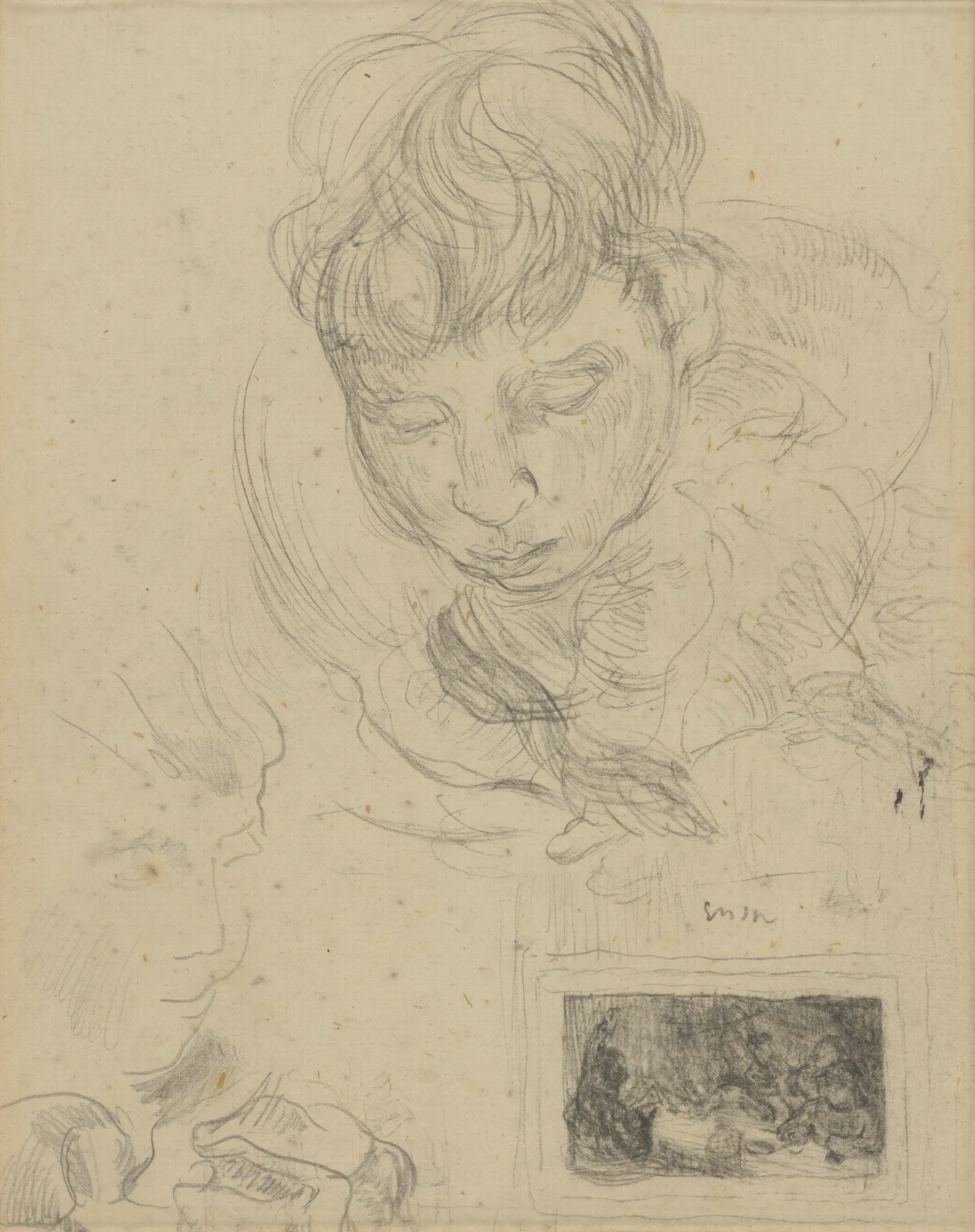Mijn Zuster En Schets Van Een Schilderij Wall Art by James Ensor - Canvas Print