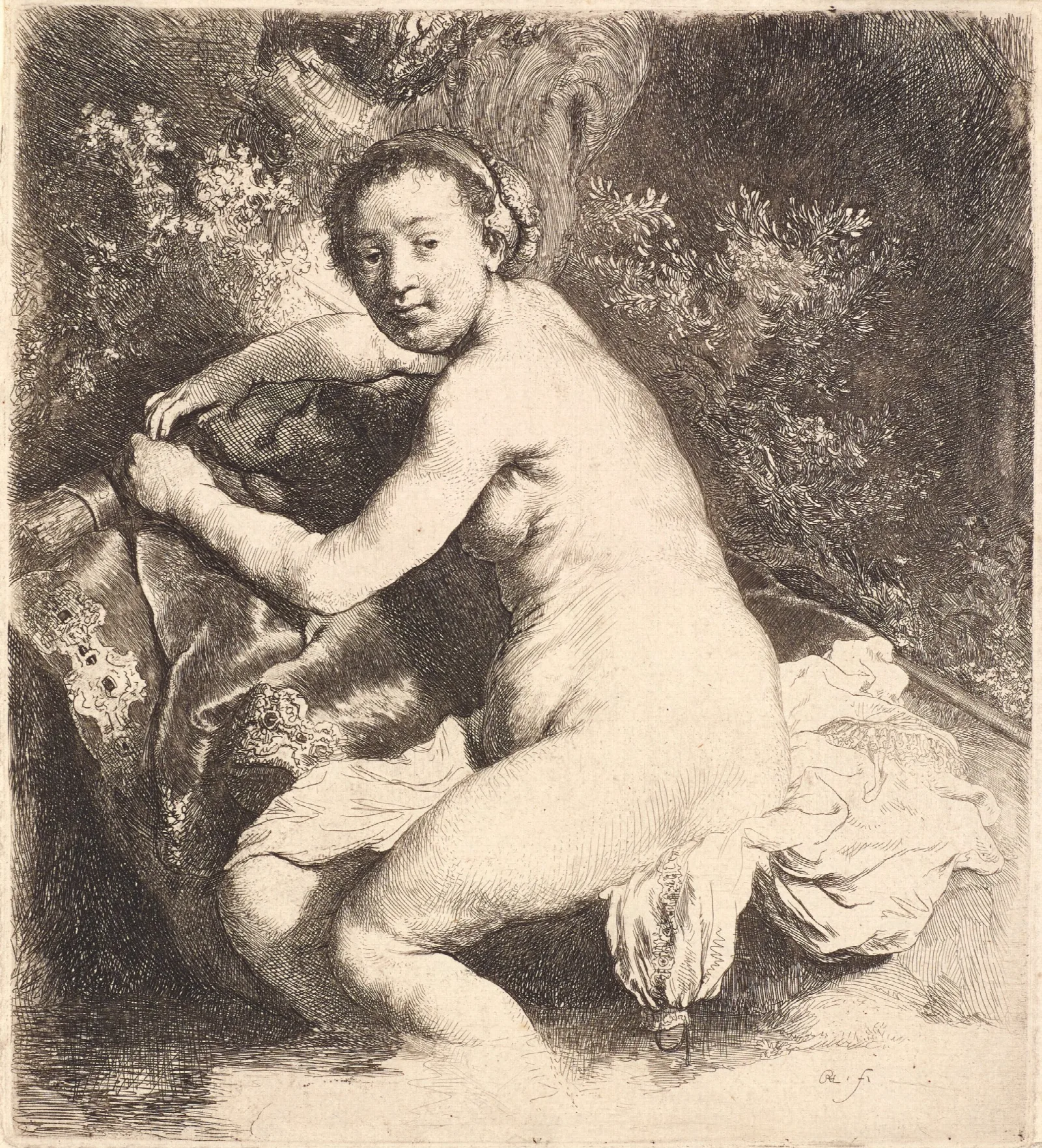 Diana At The Bath 2 Wall Art by Rembrandt van Rijn - Canvas Print