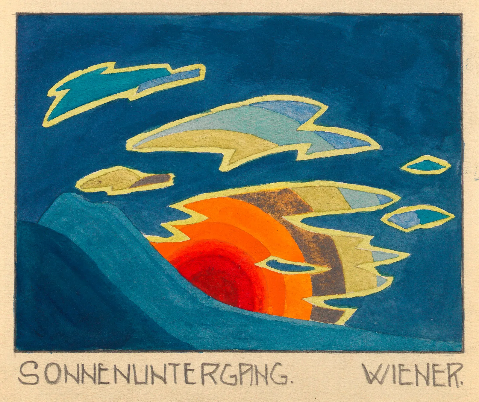 Sonnenuntergang 4 Wall Art by Karl Wiener - Canvas Print