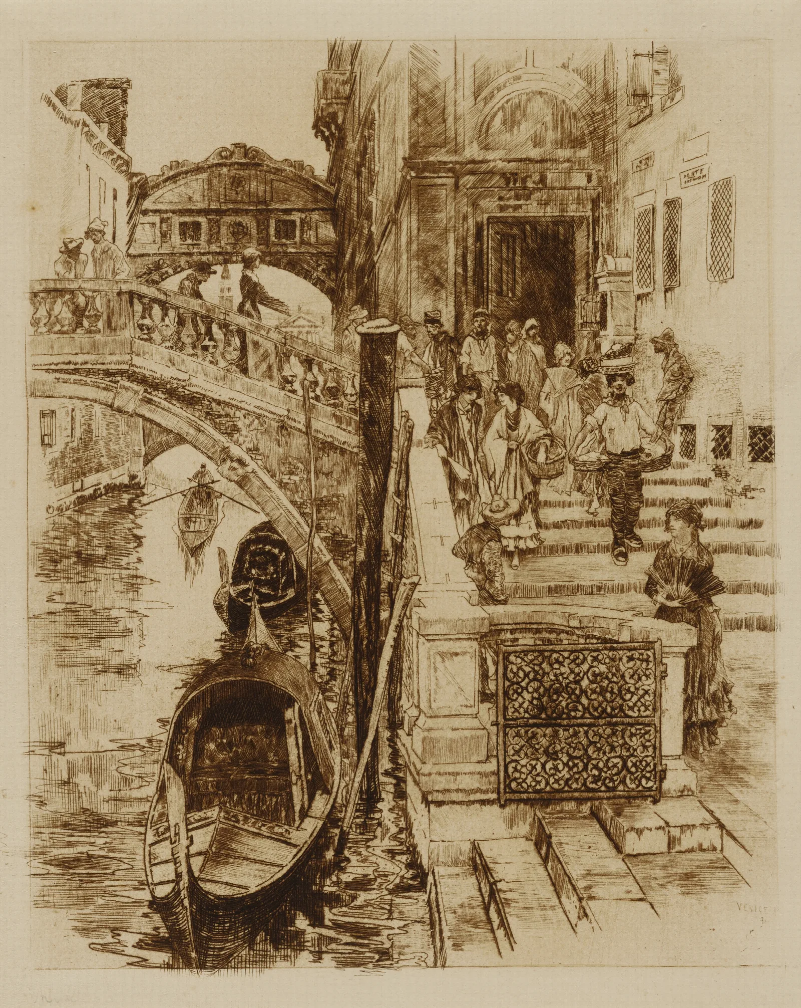 Bridge Of Sighs Venice 2 Wall Art by Frank Duveneck - Canvas Print
