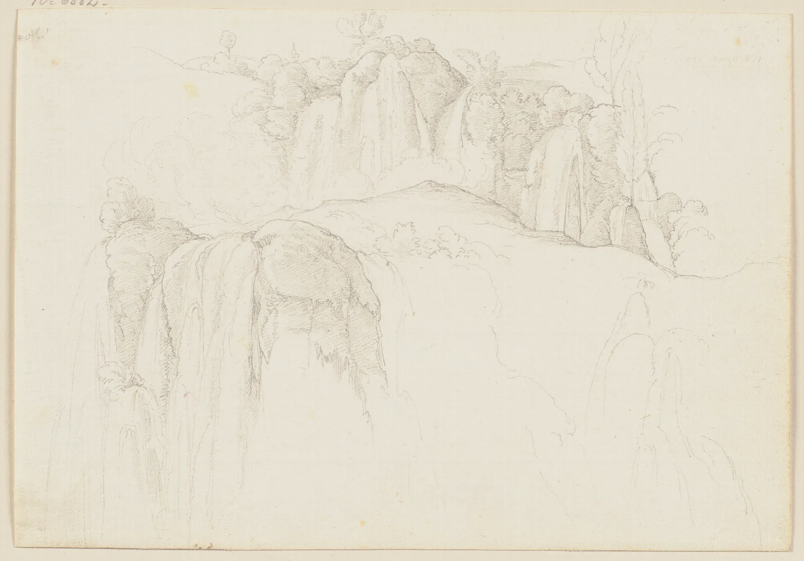 Aus Dem Sabiner Gebirge Wasserfalle Bei Tivoli Wall Art by Eduard von Steinle - Canvas Print