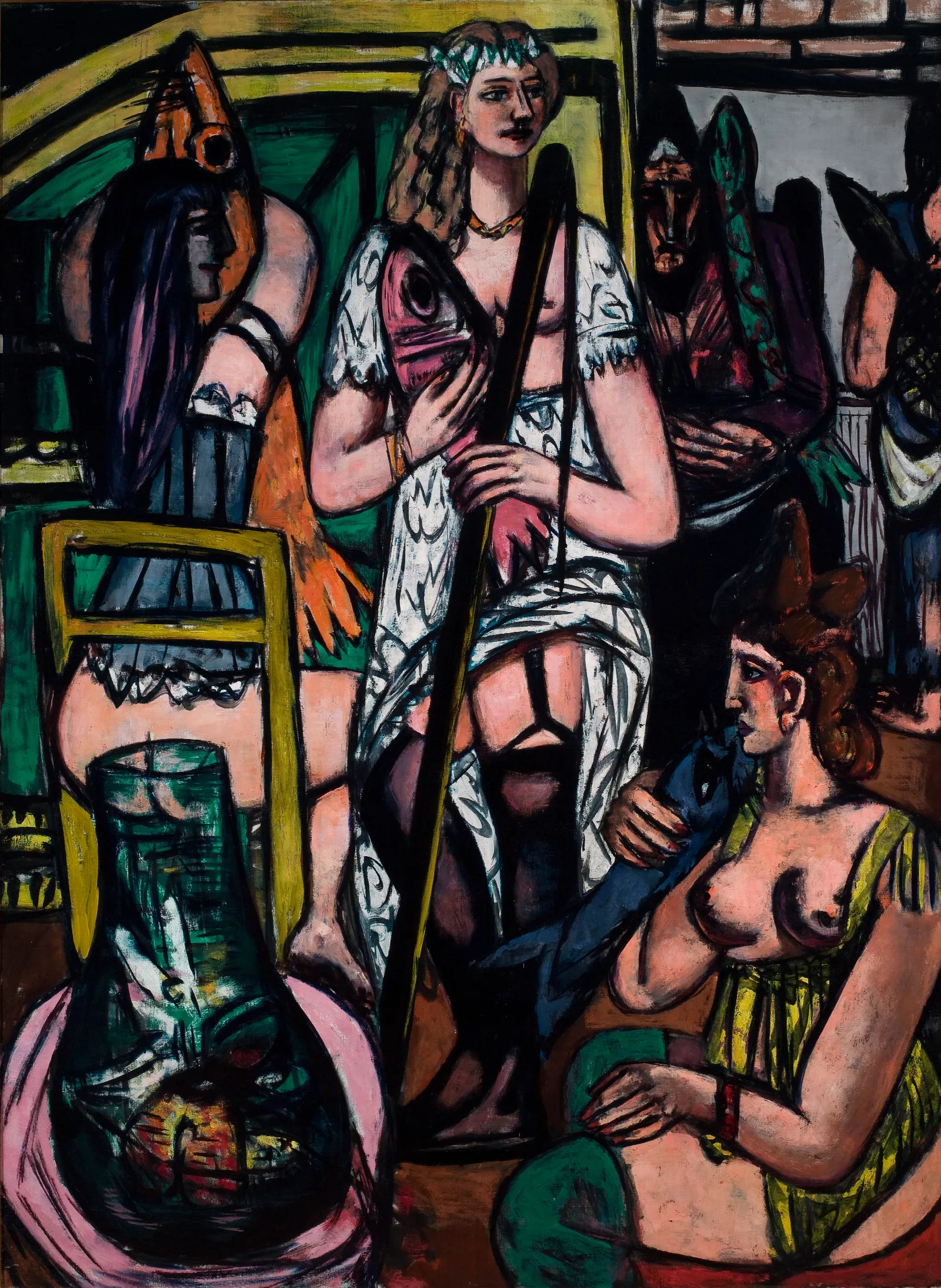 Large Picture Of Women Fisherwomen Wall Art by Max Beckmann - Canvas Print
