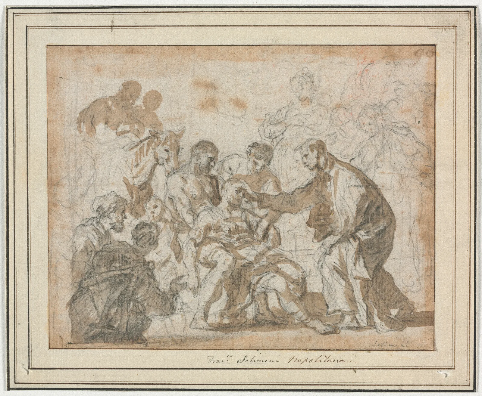 A Miracle Of Saint Maurus Wall Art by Francesco Solimena - Canvas Print