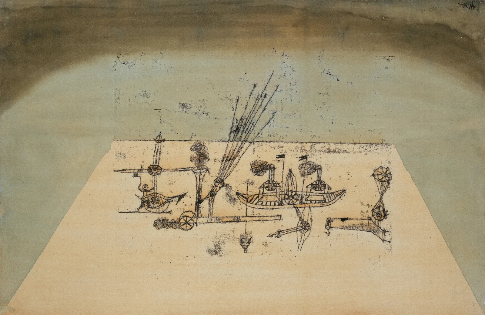Yellow Harbor Wall Art by Paul Klee - Canvas Print