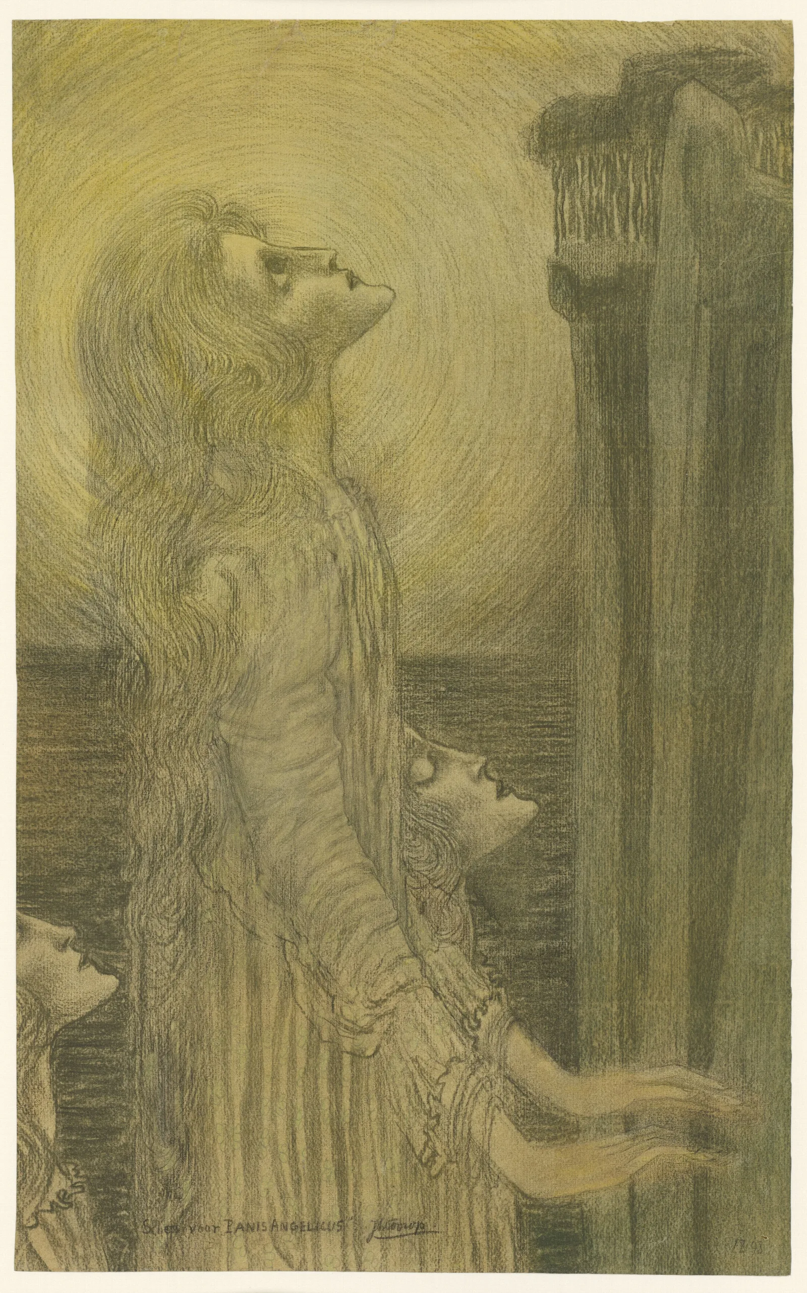 Schets Voor Panis Angelicus 2 Wall Art by Jan Toorop - Canvas Print