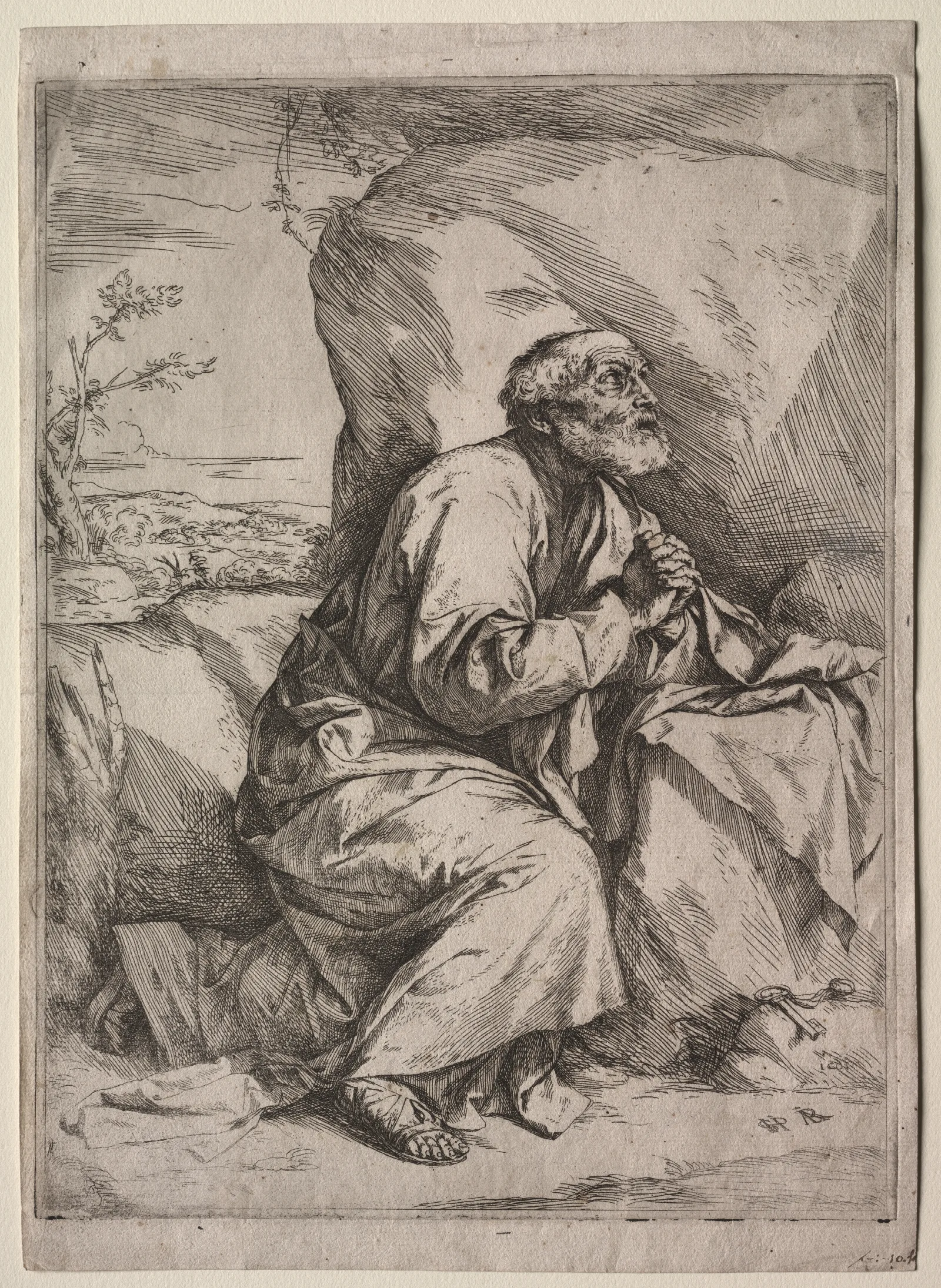 The Penitent St Peter 2 Wall Art by Jusepe de Ribera - Canvas Print