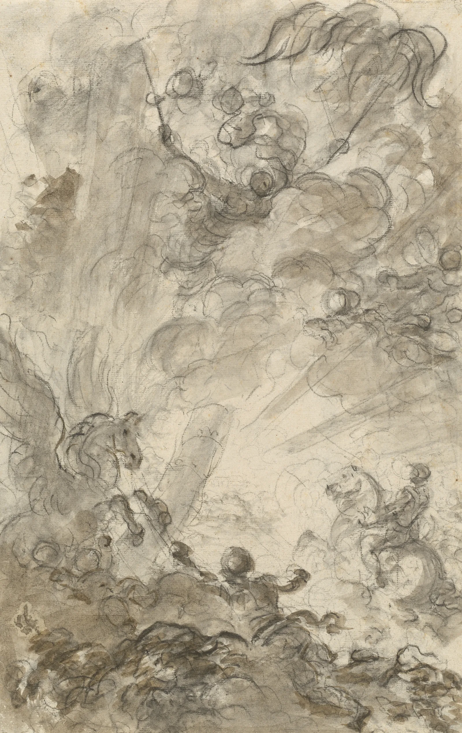 Bradamante Tries To Catch Hold Of The Hippogryph Recto Wall Art by Jean-Honoré Fragonard - Canvas Print