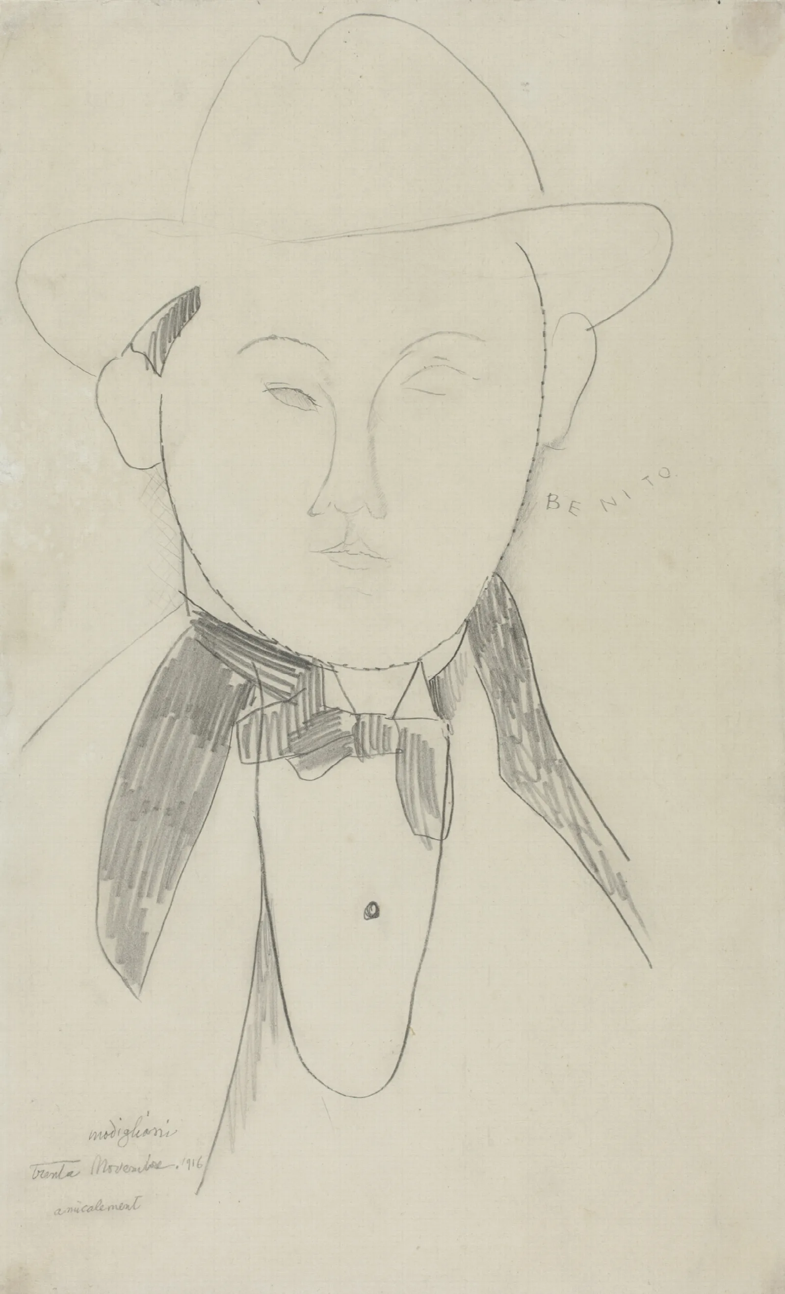 Benito Wall Art by Amedeo Modigliani - Canvas Print