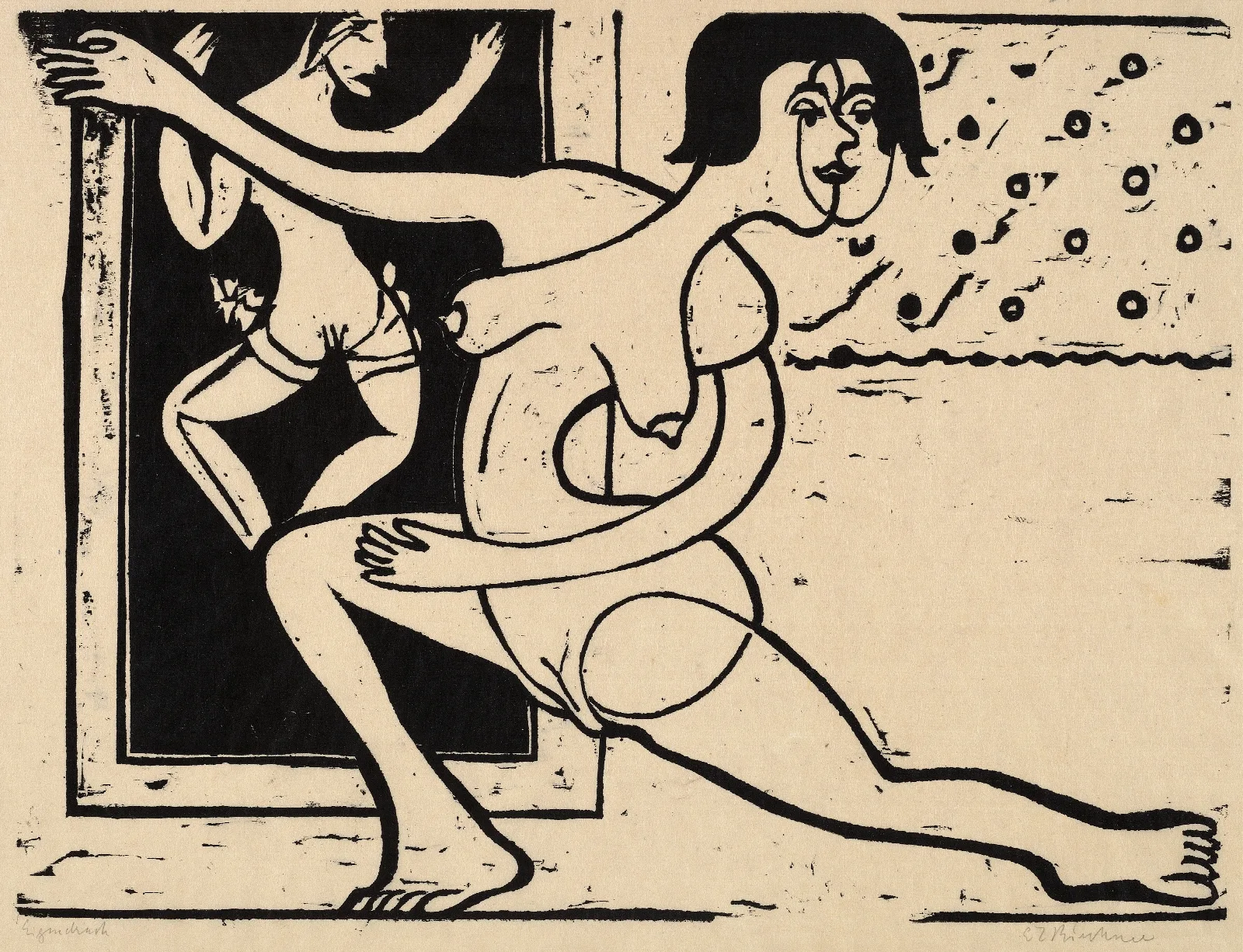 Dancer Practicing Wall Art by Ernst Ludwig Kirchner - Canvas Print