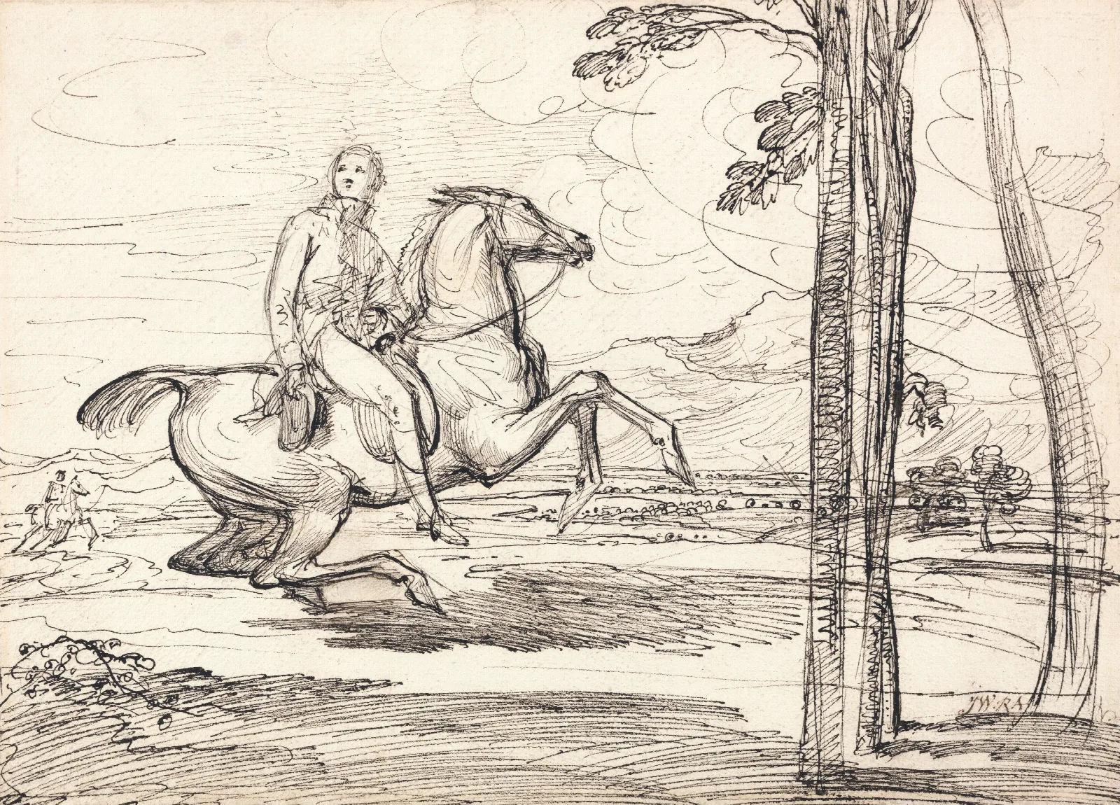 A Horseman In A Landscape Wall Art by James Ward - Canvas Print