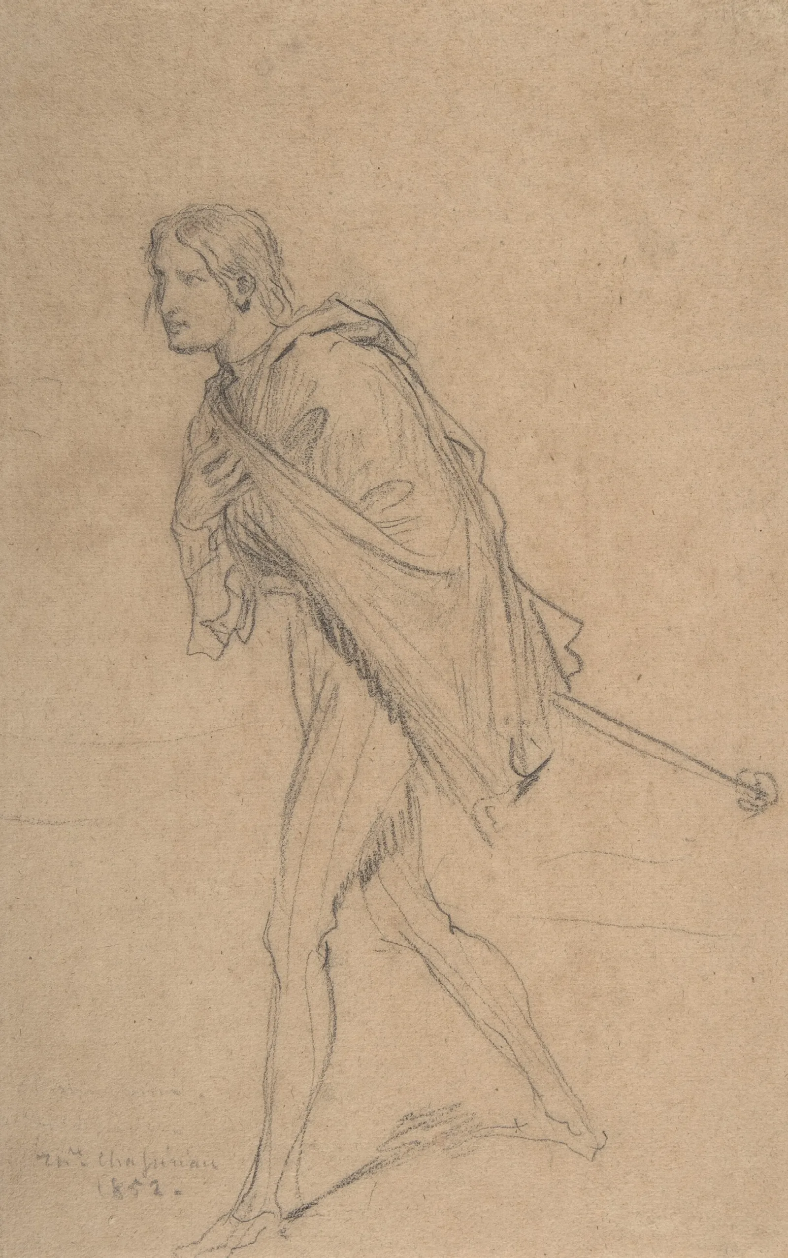 Cassio Bowing Wall Art by Théodore Chassériau - Canvas Print
